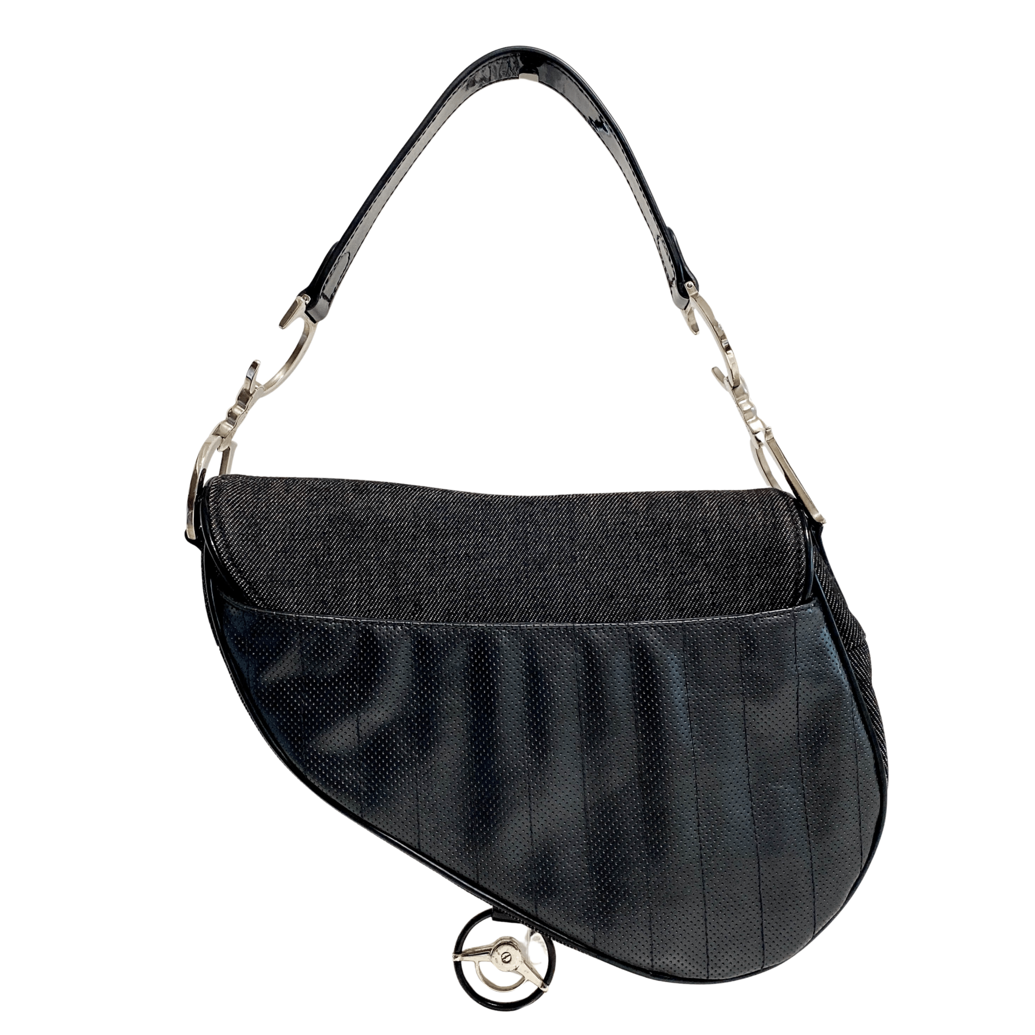 DIOR Cadillac Saddle Black Denim Shoulder Bag 2001, in , Sold by HIVE PRELOVED - Shoulder Bags, ,