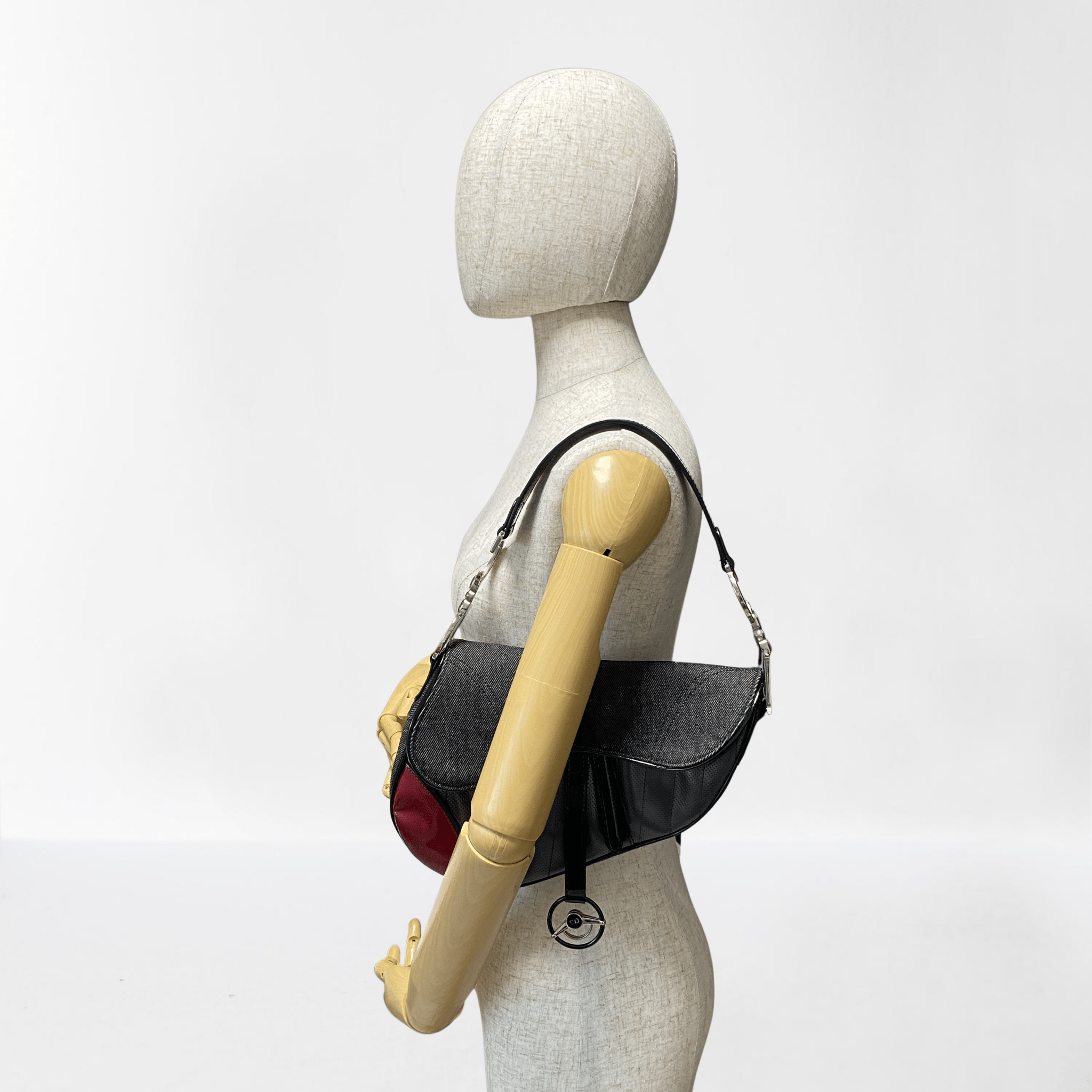 DIOR Cadillac Saddle Black Denim Shoulder Bag 2001, in , Sold by HIVE PRELOVED - Shoulder Bags, ,