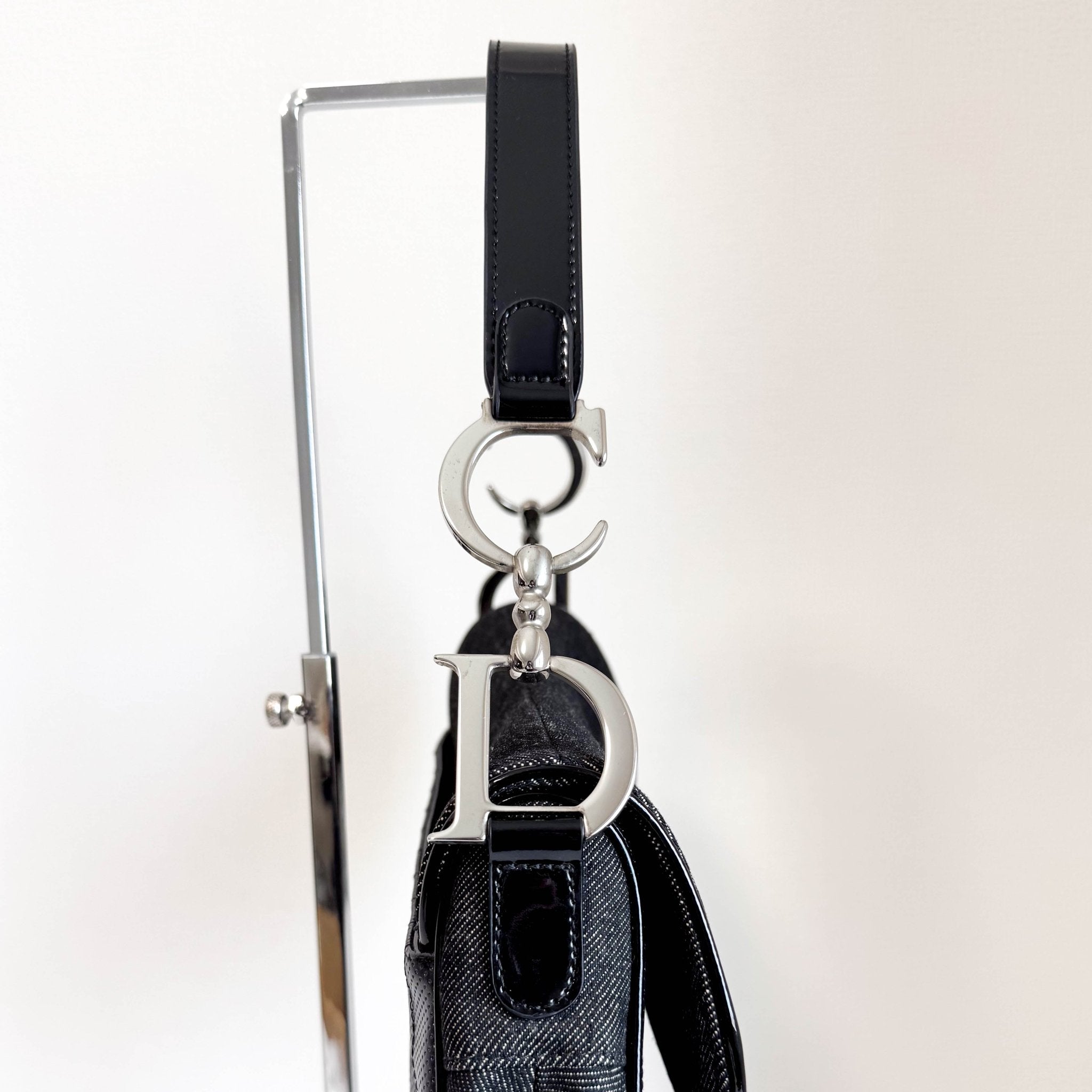 DIOR Cadillac Saddle Black Denim Shoulder Bag 2001, in , Sold by HIVE PRELOVED - Shoulder Bags, ,