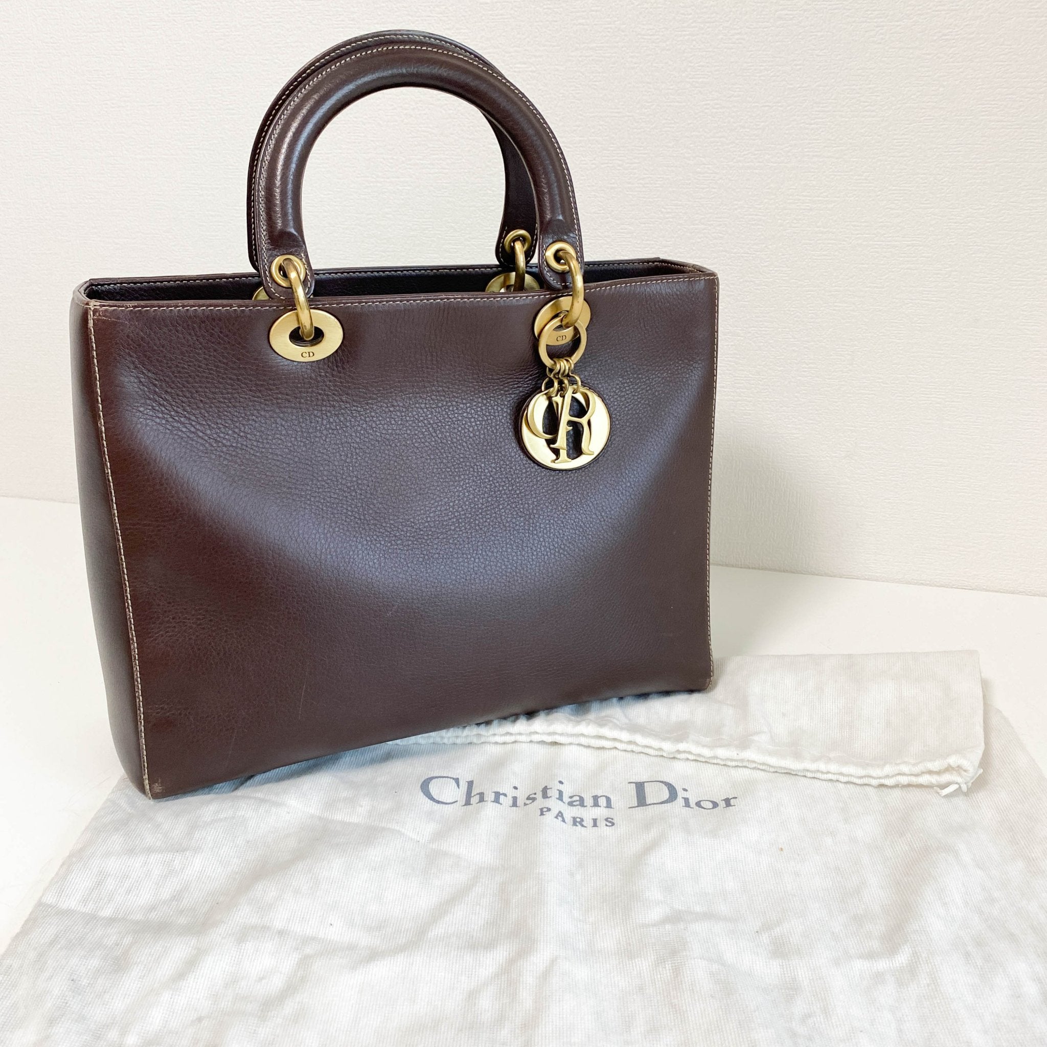 DIOR Cannage Brown Leather Tote, in , Sold by HIVE PRELOVED - Handle Bags, ,