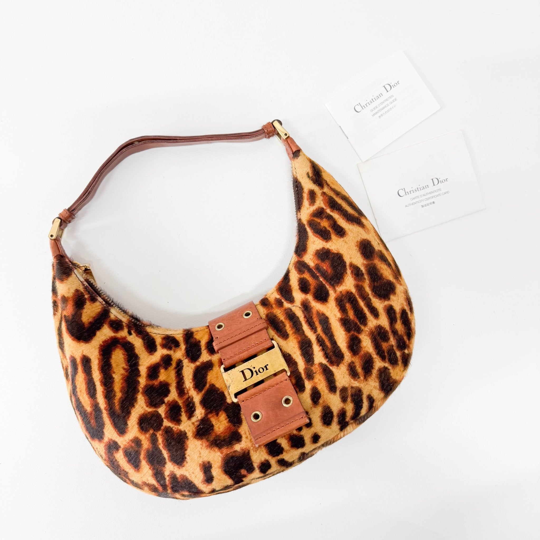 DIOR Cheetah Print Calf Hair Shoulder Bag, in , Sold by HIVE PRELOVED - Shoulder Bags, ,