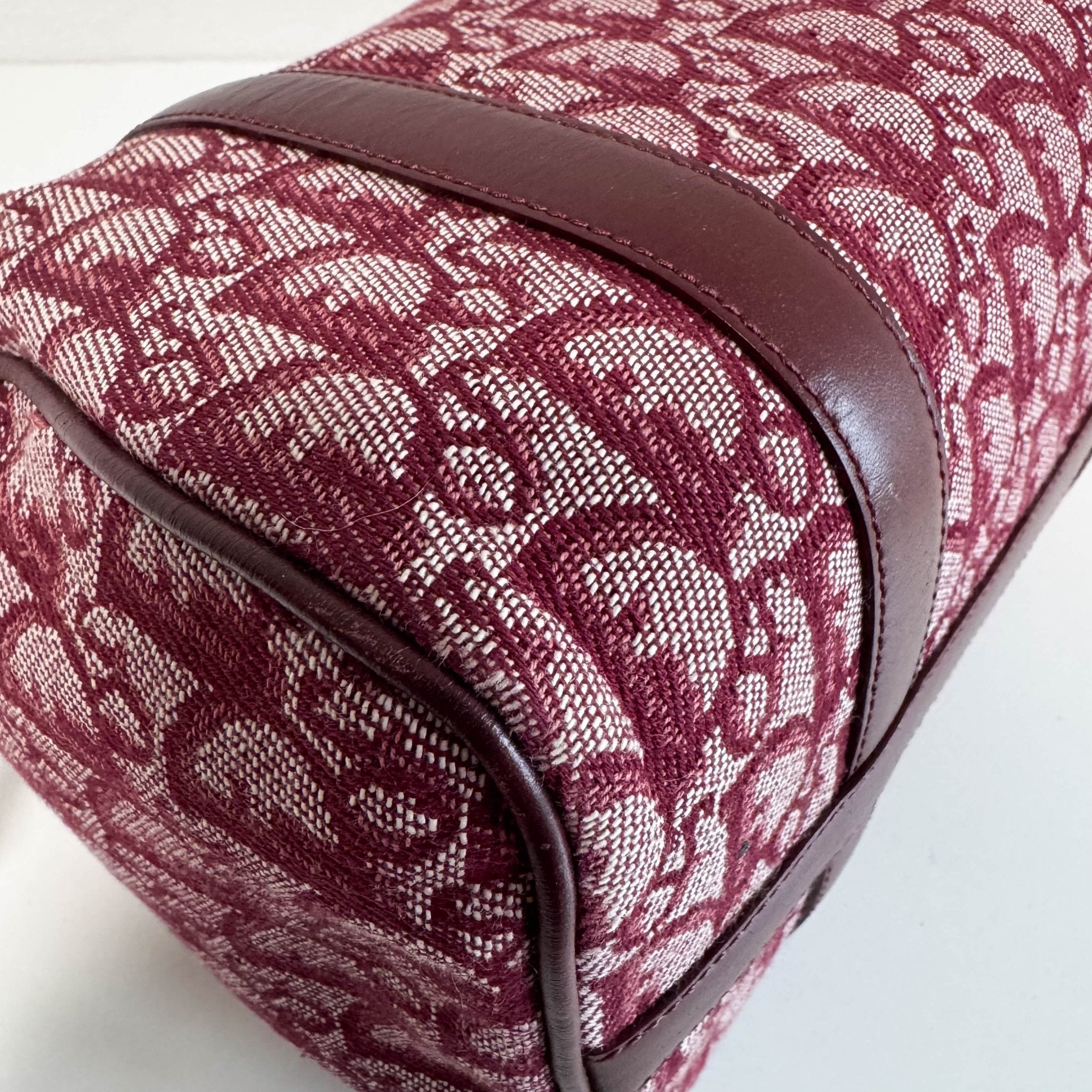 DIOR Christian Dior Trotter Canvas Boston Bag Wine Red, in , Sold by HIVE PRELOVED - Handle Bags, ,