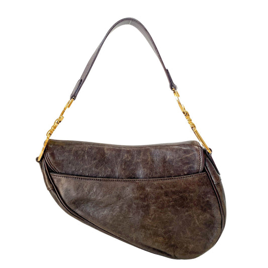 DIOR Dark Brown Leather Saddle Bag, in , Sold by HIVE PRELOVED - Shoulder Bags, ,