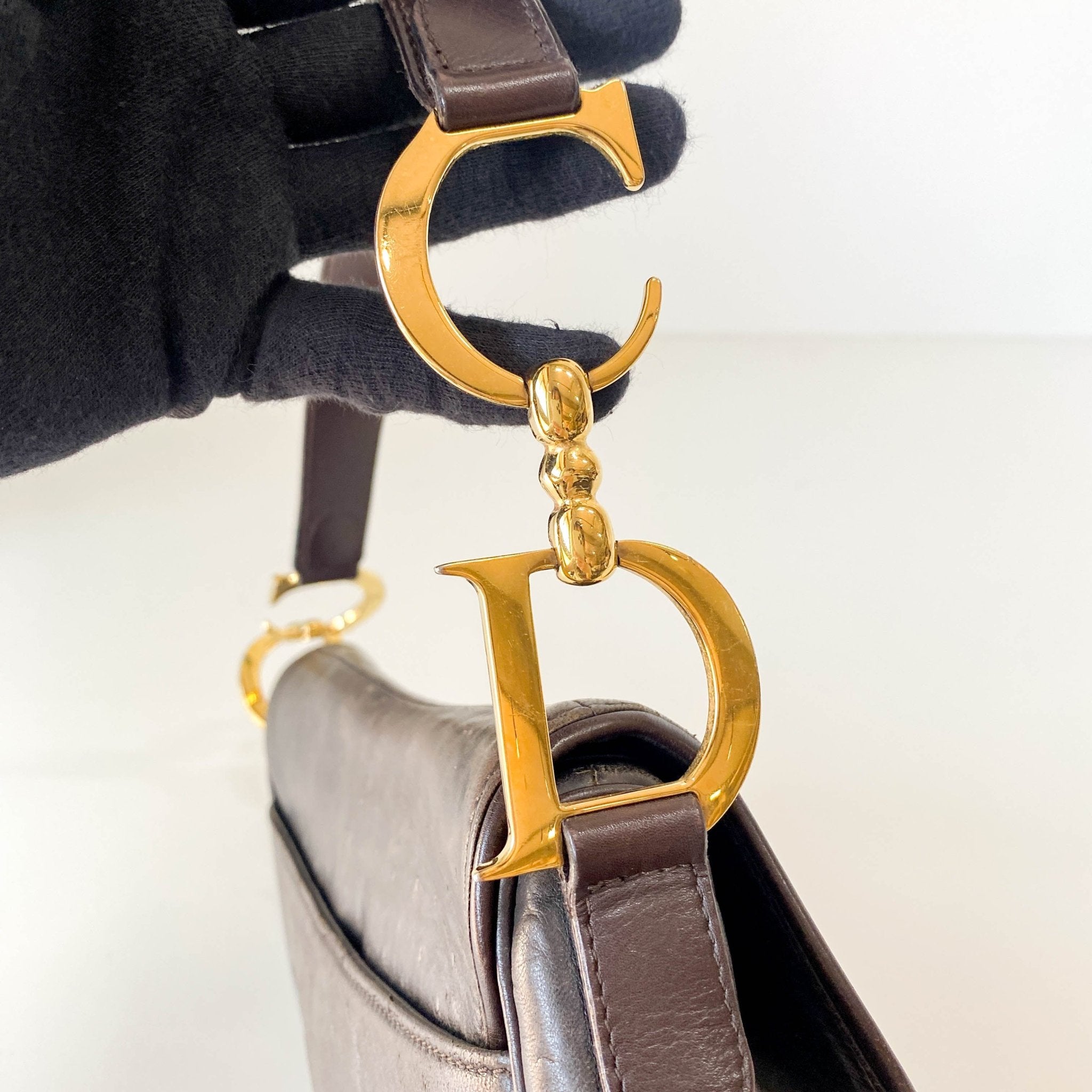 DIOR Dark Brown Leather Saddle Bag, in , Sold by HIVE PRELOVED - Shoulder Bags, ,