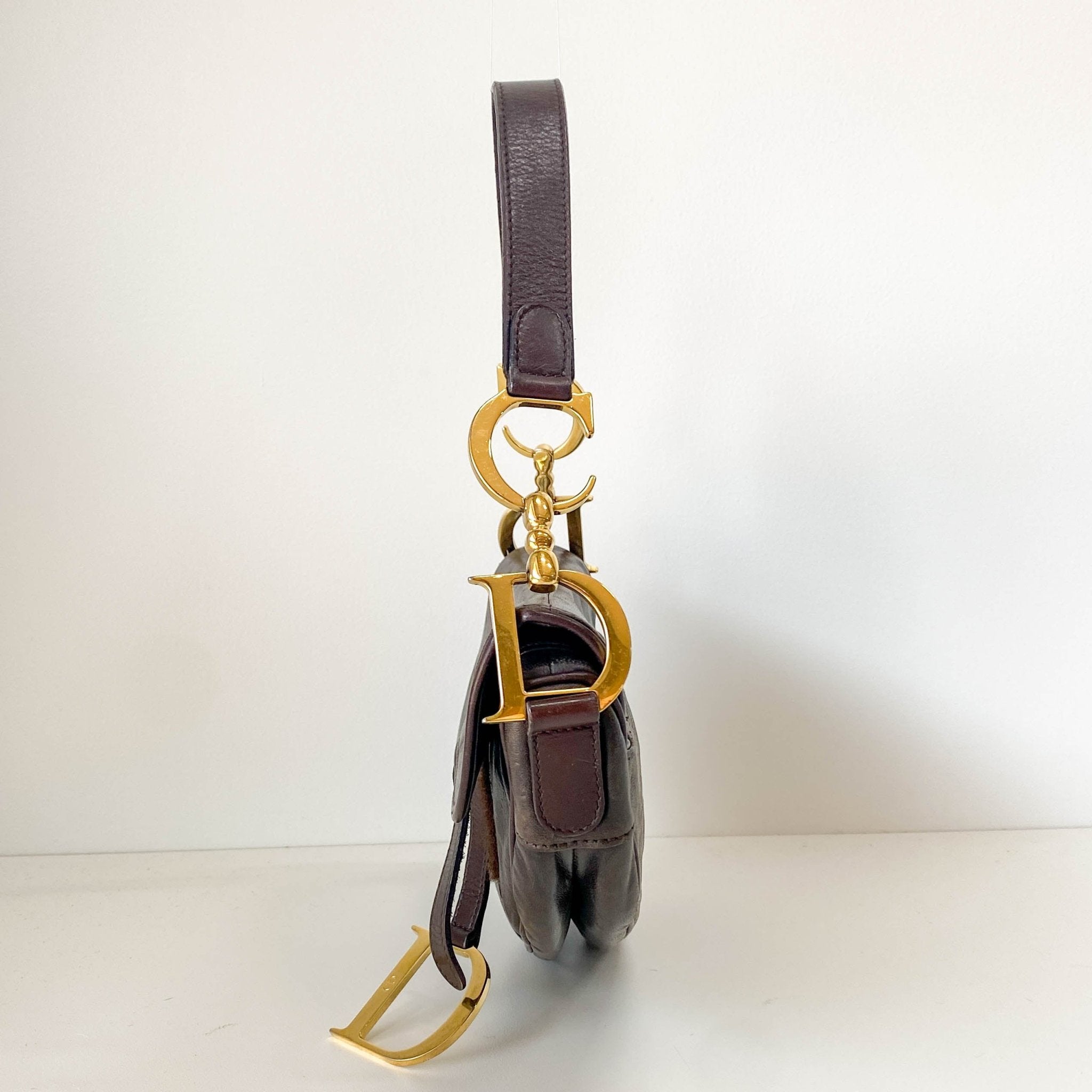 DIOR Dark Brown Leather Saddle Bag, in , Sold by HIVE PRELOVED - Shoulder Bags, ,