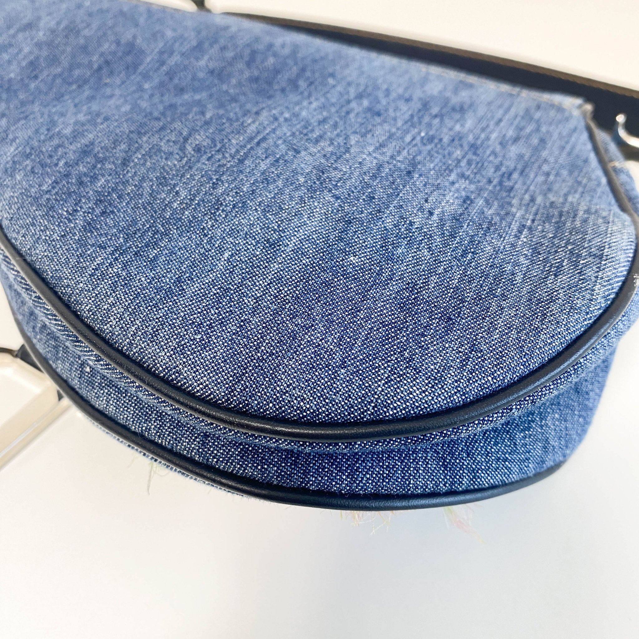 DIOR Denim Crystal Floral Embroidered Saddle Bag, in , Sold by HIVE PRELOVED - Shoulder Bags, ,