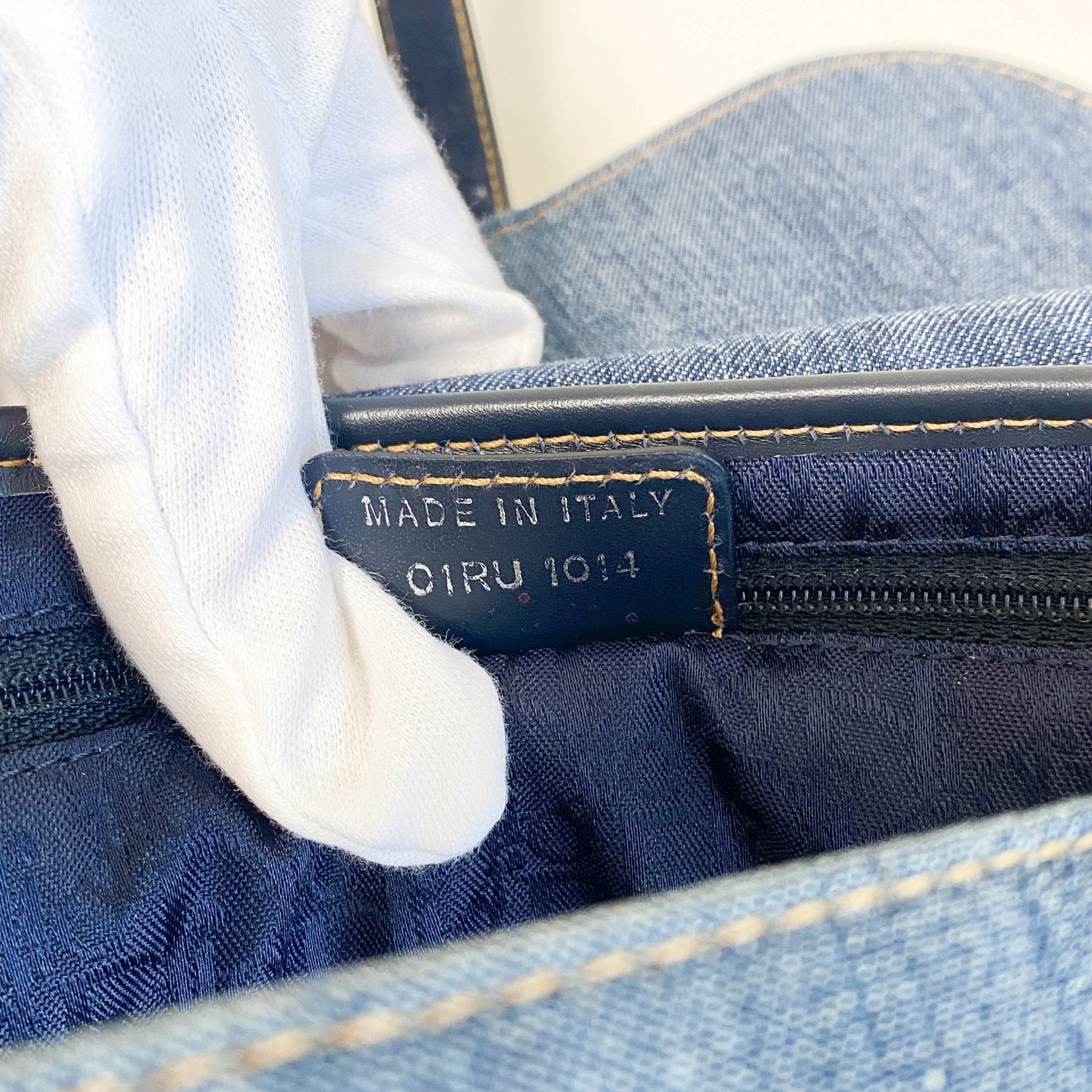 DIOR Denim Crystal Floral Embroidered Saddle Bag, in , Sold by HIVE PRELOVED - Shoulder Bags, ,