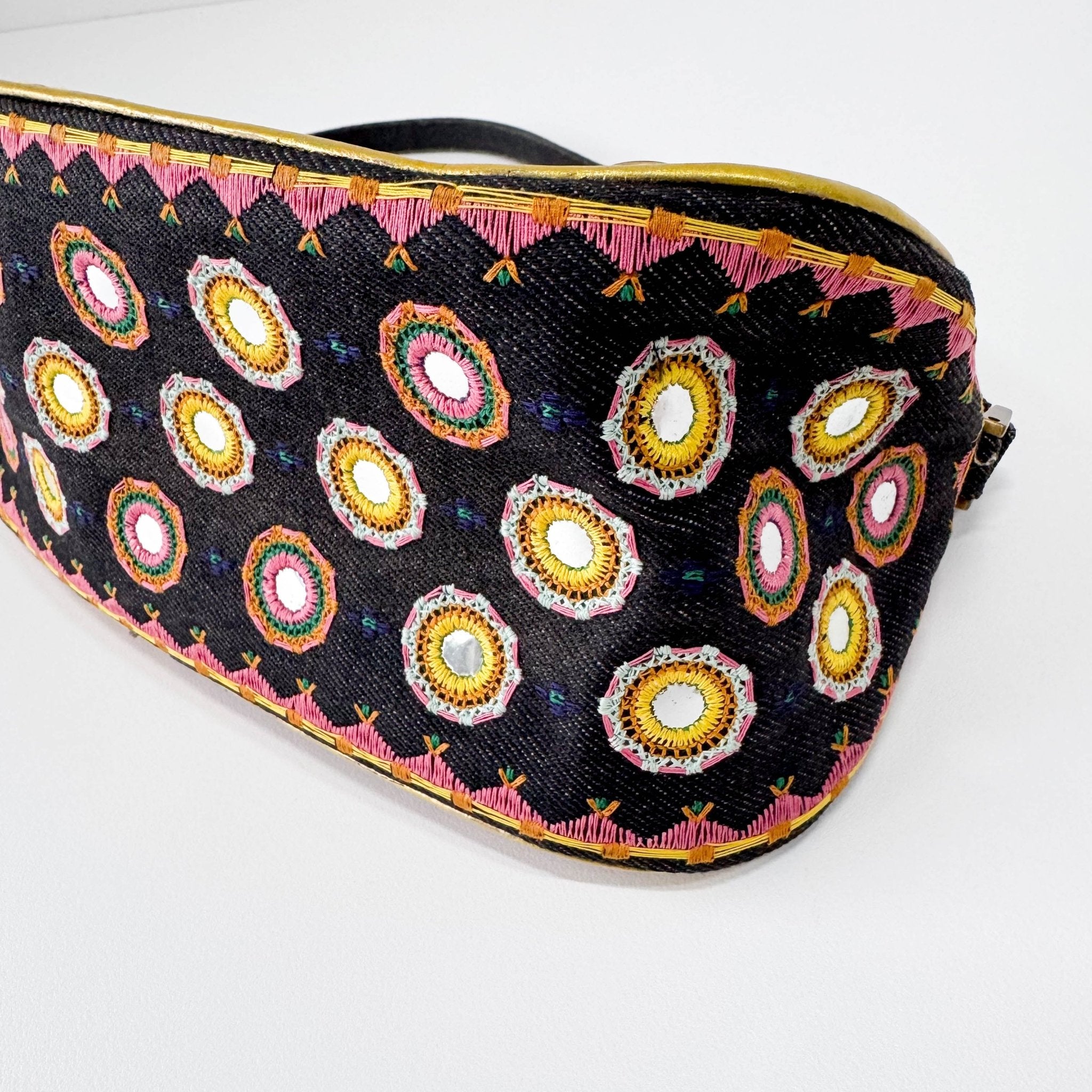 DIOR Denim Embroidered Cadillac Shoulder Bag, in , Sold by HIVE PRELOVED - Shoulder Bags, ,