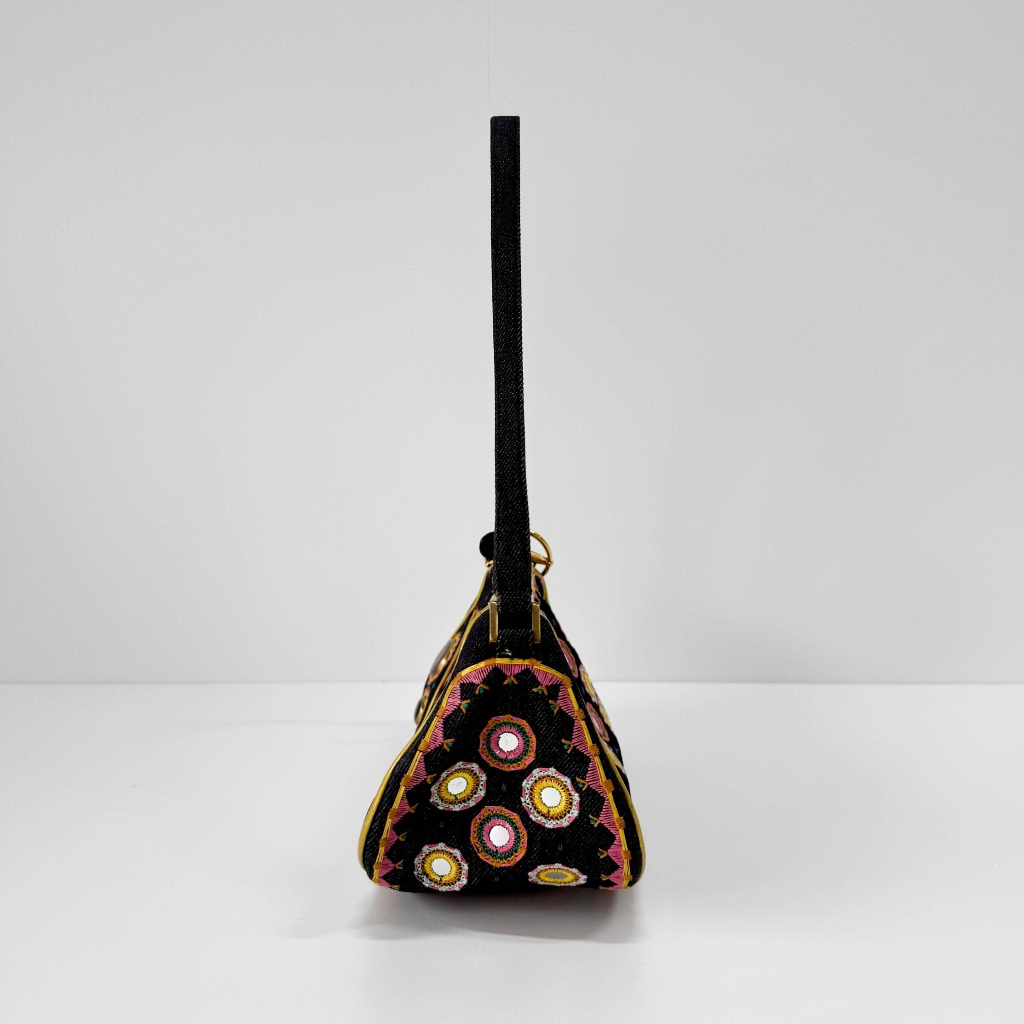 DIOR Denim Embroidered Cadillac Shoulder Bag, in , Sold by HIVE PRELOVED - Shoulder Bags, ,