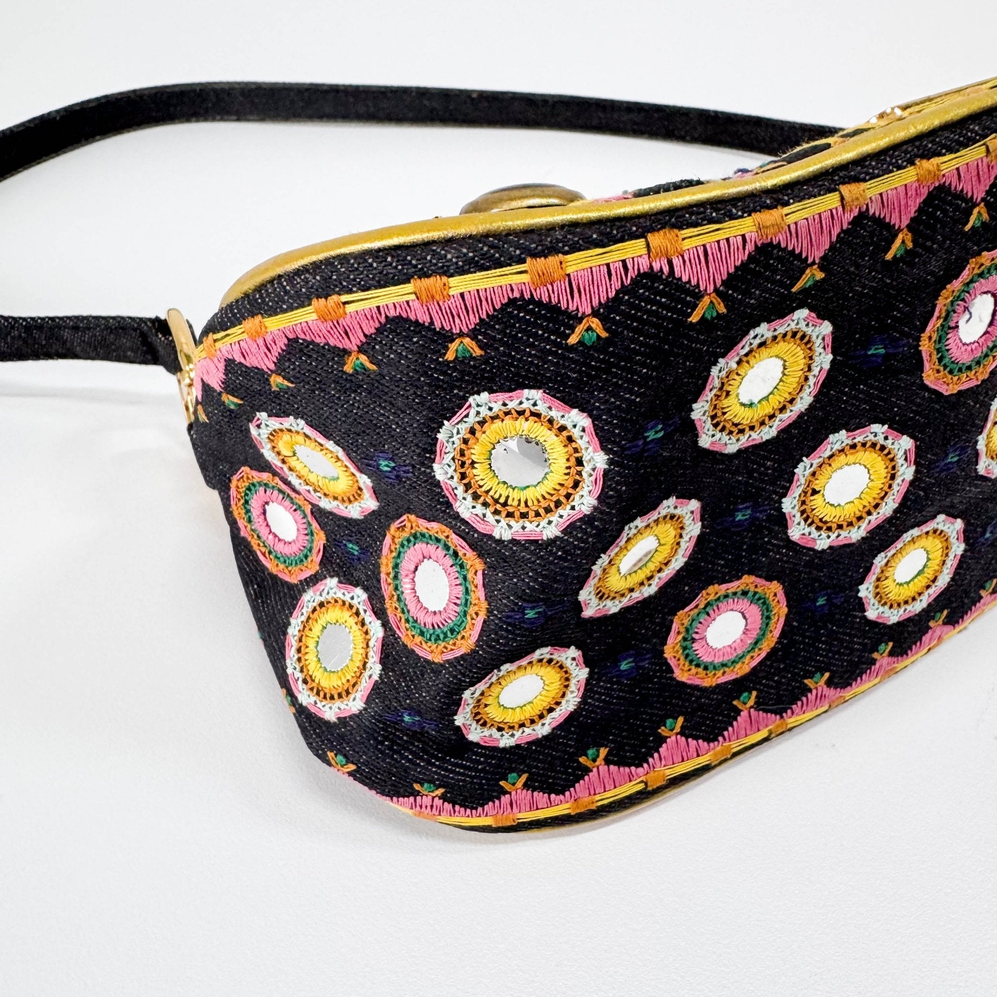 DIOR Denim Embroidered Cadillac Shoulder Bag, in , Sold by HIVE PRELOVED - Shoulder Bags, ,