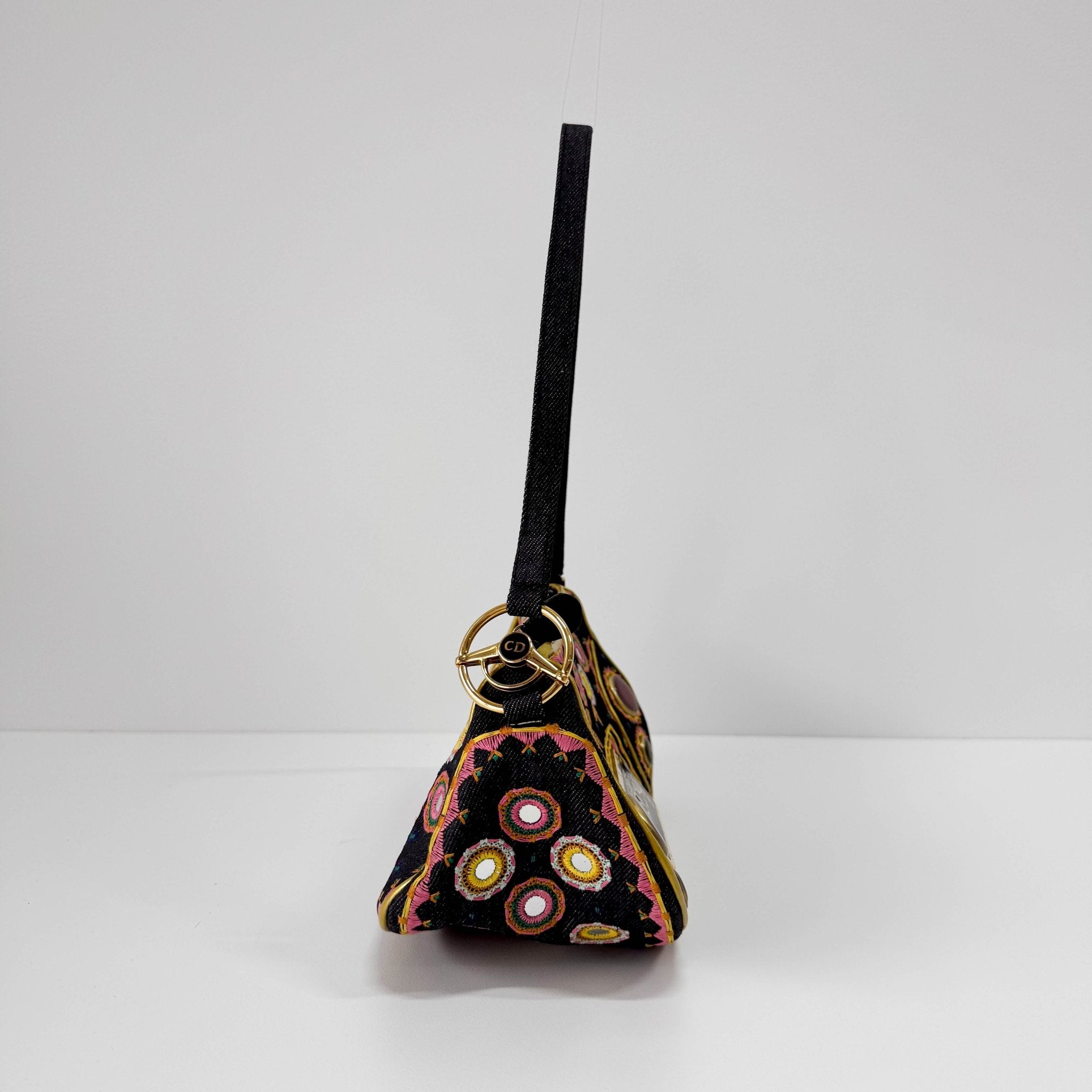 DIOR Denim Embroidered Cadillac Shoulder Bag, in , Sold by HIVE PRELOVED - Shoulder Bags, ,