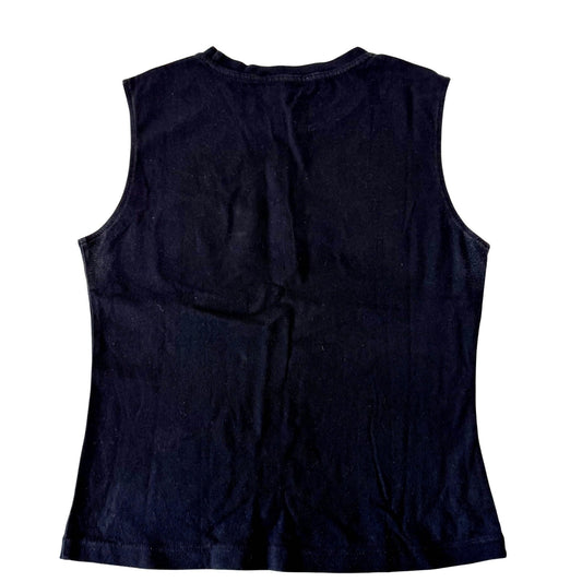 DIOR Dior Denim Print Logo Sleeveless Top, in , Sold by HIVE PRELOVED - Tops, ,