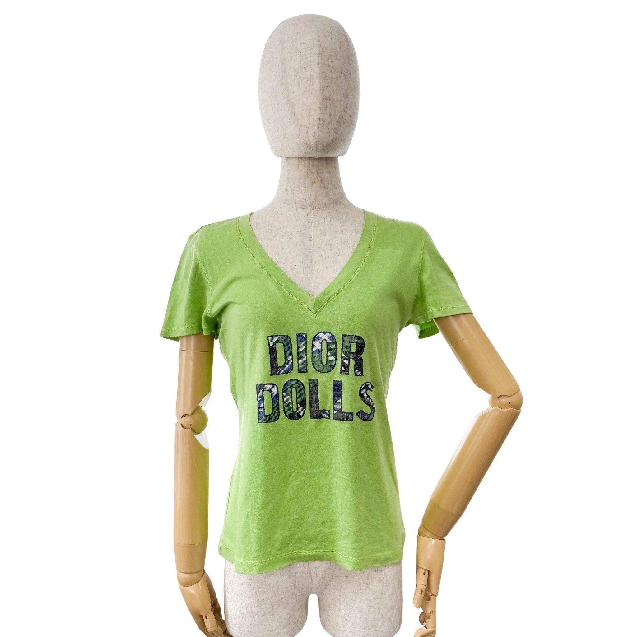 DIOR DIOR DOLLS Green T-shirt Size 8, in , Sold by HIVE PRELOVED - Tops, ,