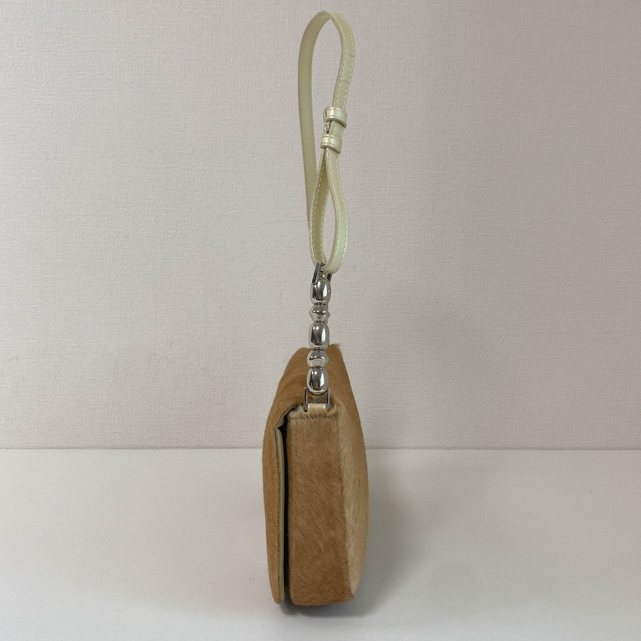 DIOR Dior Malice Pearl Light Brown Fur & Pastel Yellow Belt, in , Sold by HIVE PRELOVED - Shoulder Bags, ,