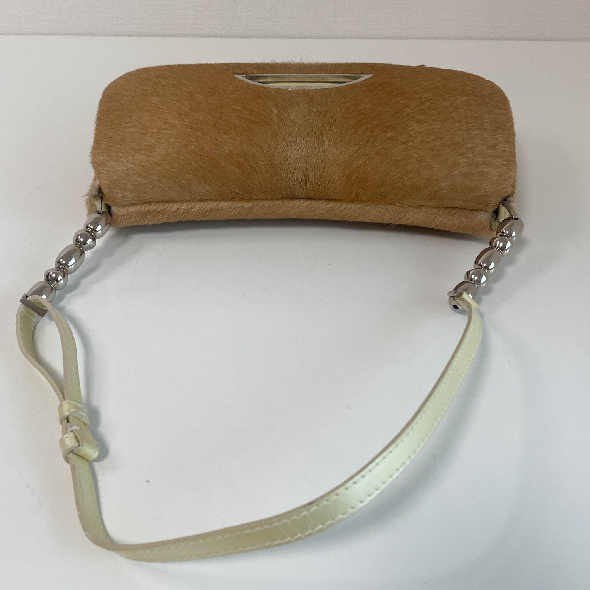 DIOR Dior Malice Pearl Light Brown Fur & Pastel Yellow Belt, in , Sold by HIVE PRELOVED - Shoulder Bags, ,