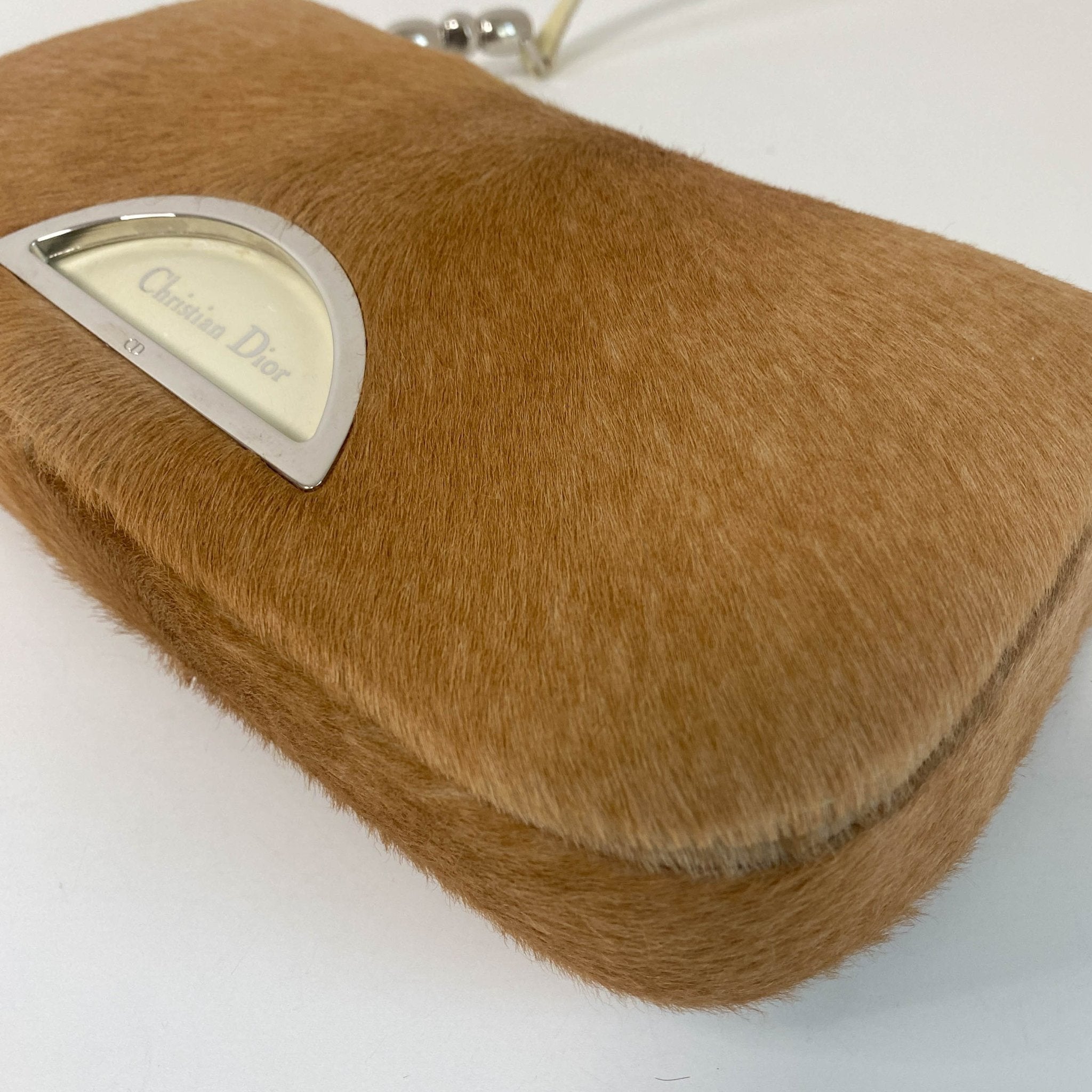 DIOR Dior Malice Pearl Light Brown Fur & Pastel Yellow Belt, in , Sold by HIVE PRELOVED - Shoulder Bags, ,