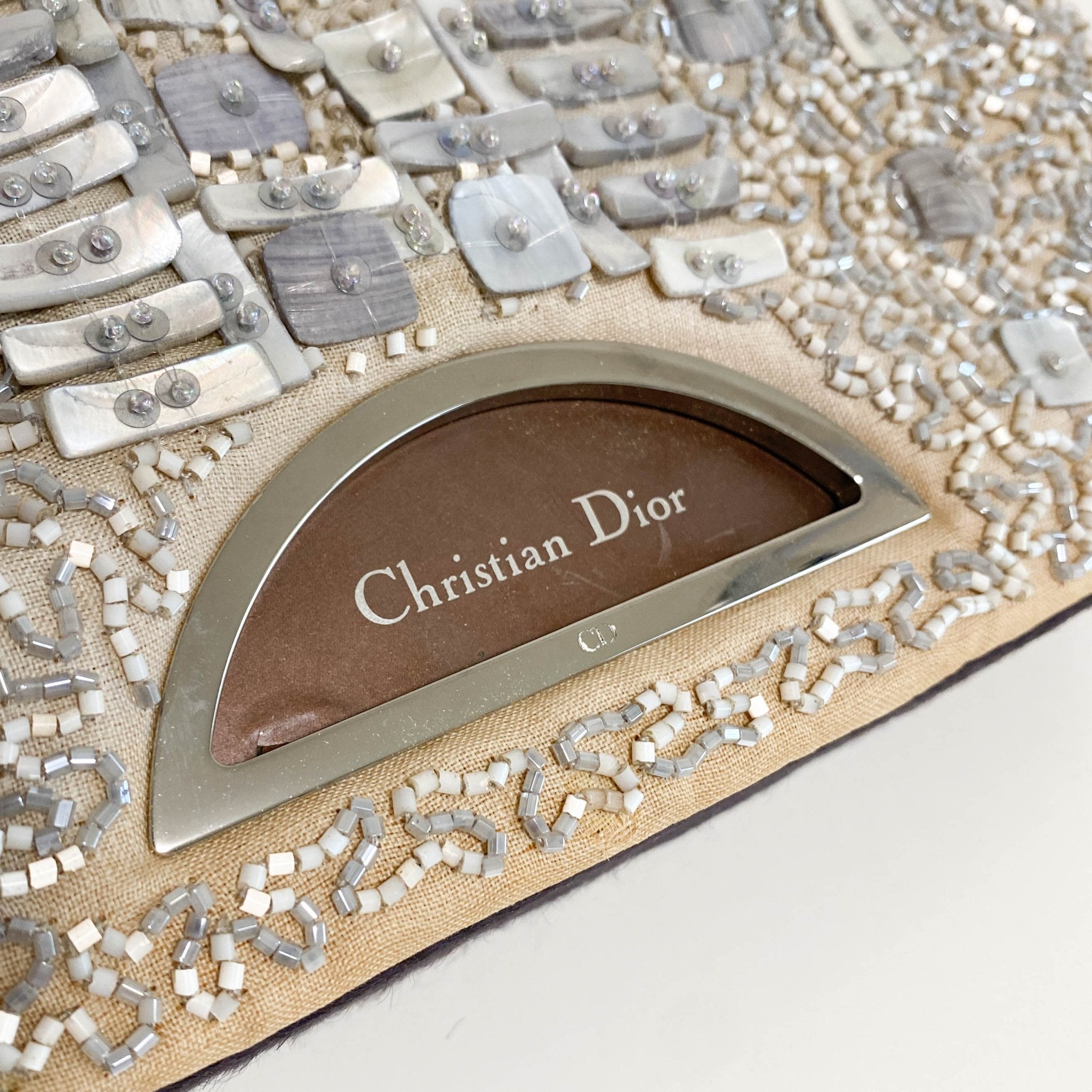 DIOR Dior Malice Pearl Silver Beads Embroidery Shoulder Bag, in , Sold by HIVE PRELOVED - Shoulder Bags, ,