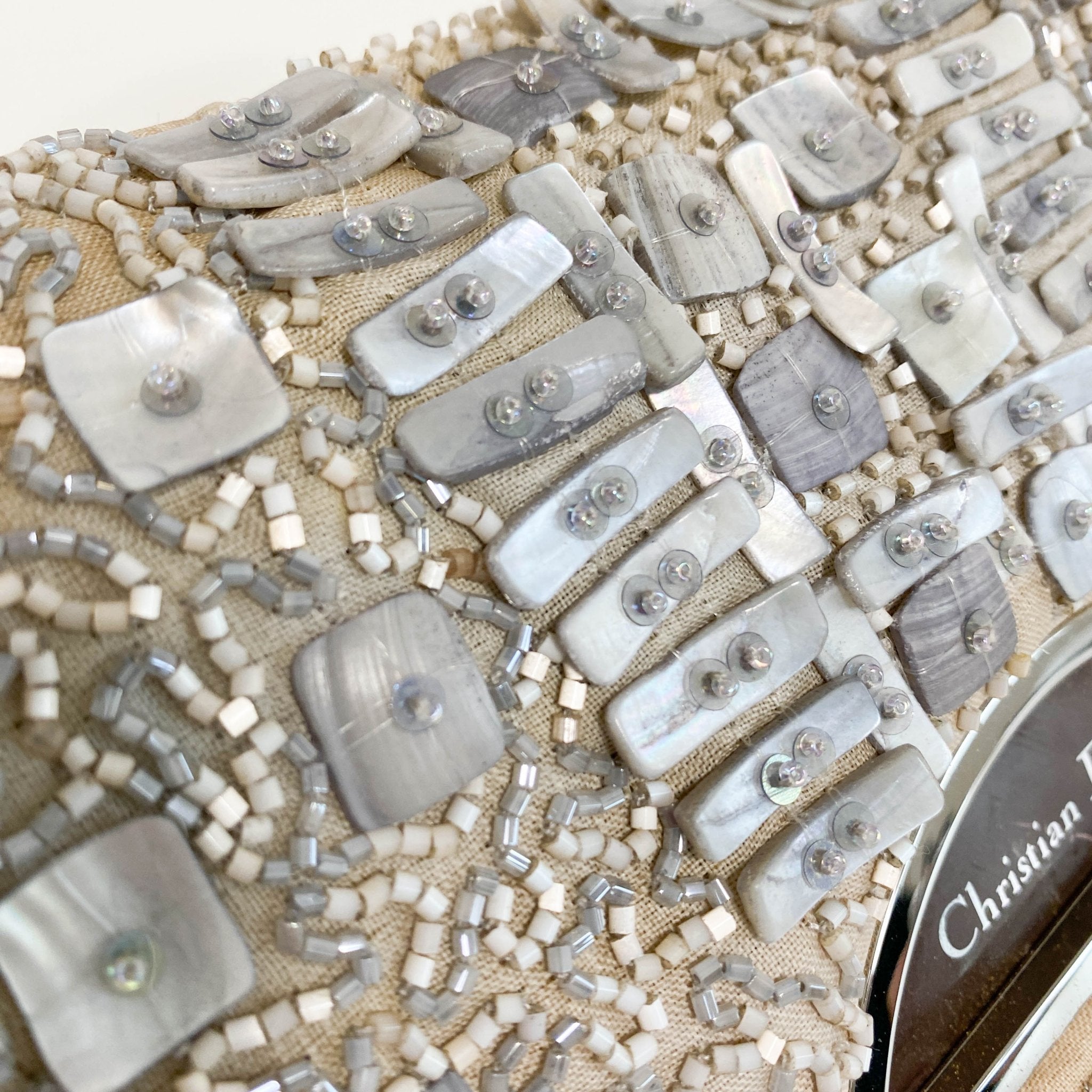 DIOR Dior Malice Pearl Silver Beads Embroidery Shoulder Bag, in , Sold by HIVE PRELOVED - Shoulder Bags, ,