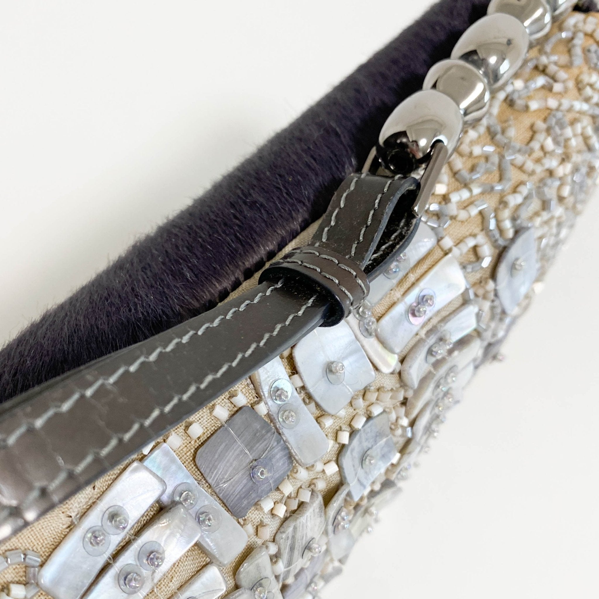 DIOR Dior Malice Pearl Silver Beads Embroidery Shoulder Bag, in , Sold by HIVE PRELOVED - Shoulder Bags, ,