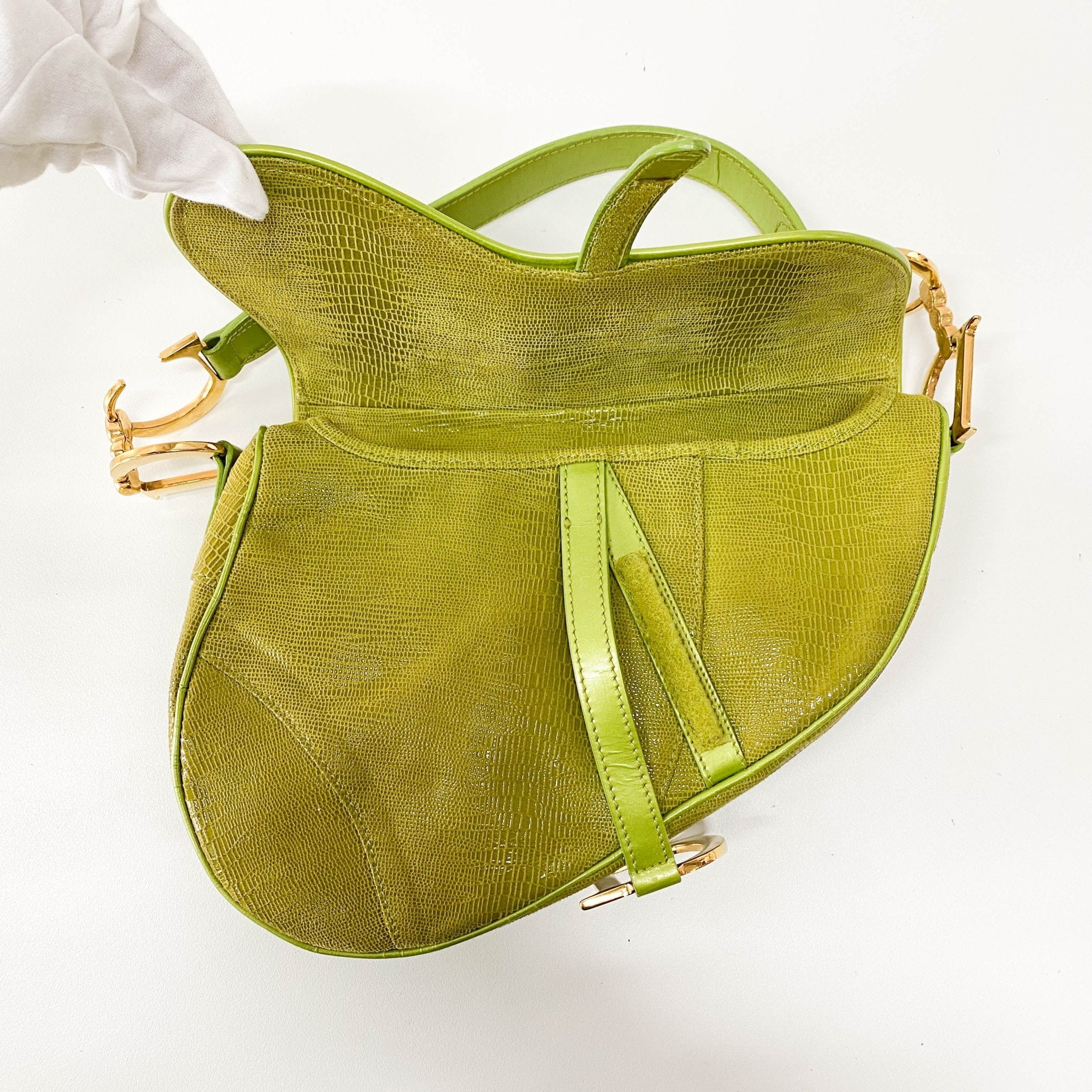 DIOR Green Leather Saddle Bag, in , Sold by HIVE PRELOVED - Shoulder Bags, ,