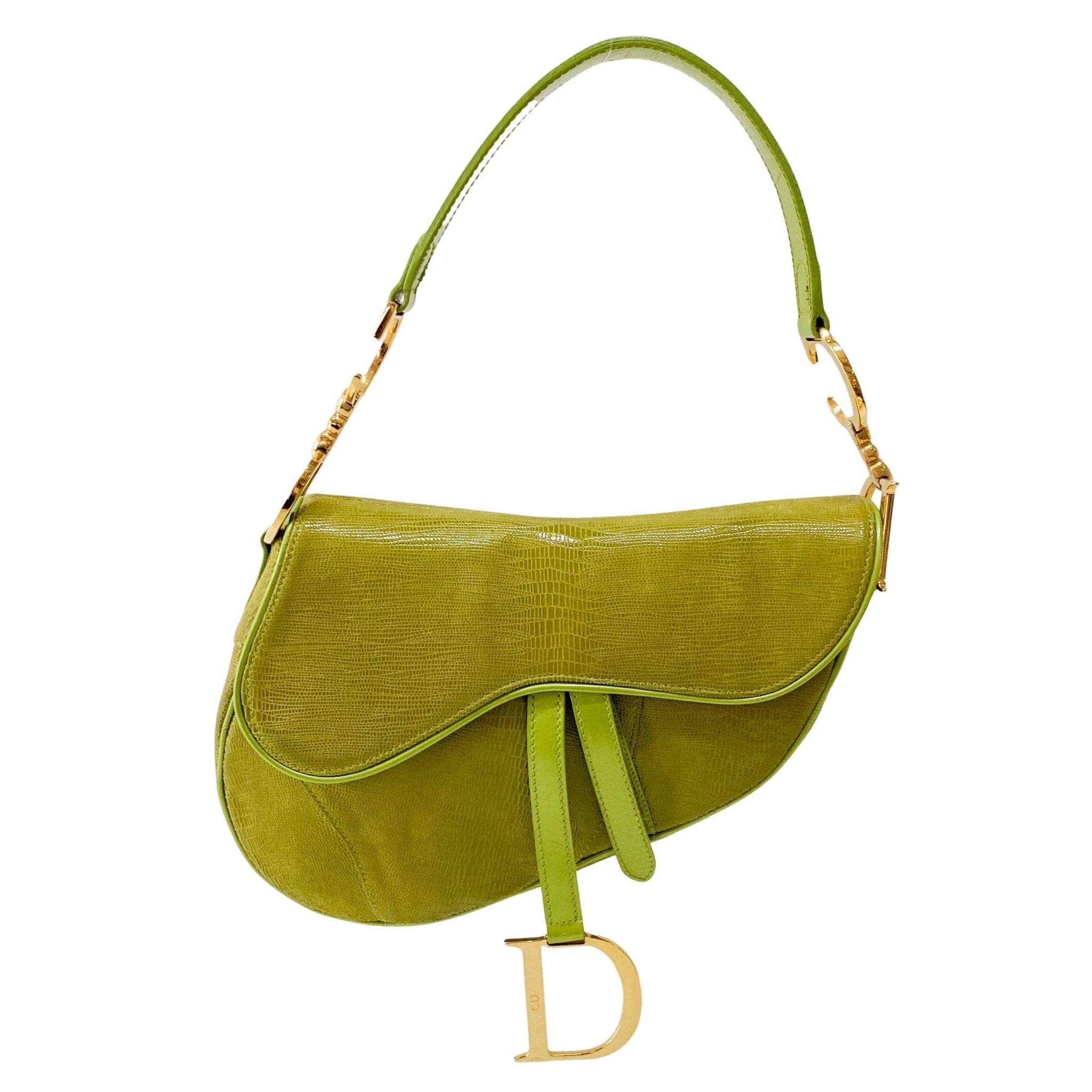 DIOR Green Leather Saddle Bag, in , Sold by HIVE PRELOVED - Shoulder Bags, ,