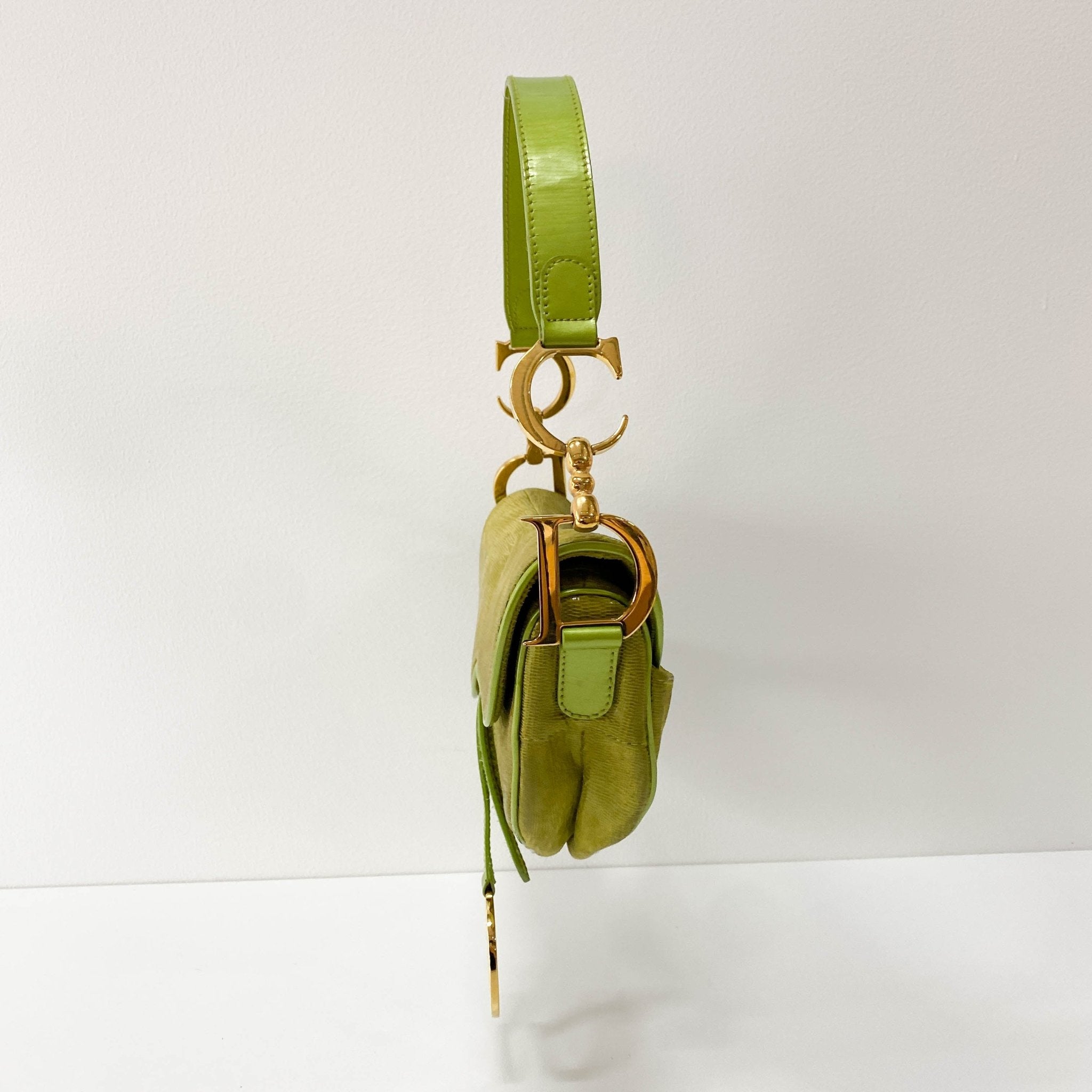 DIOR Green Leather Saddle Bag, in , Sold by HIVE PRELOVED - Shoulder Bags, ,