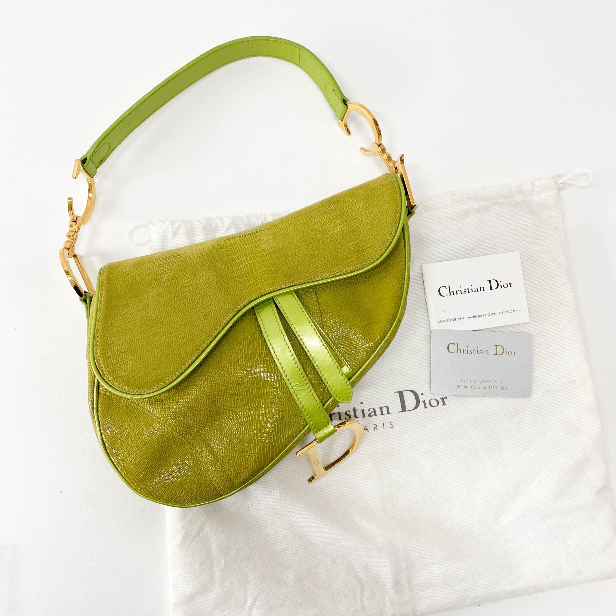 DIOR Green Leather Saddle Bag, in , Sold by HIVE PRELOVED - Shoulder Bags, ,
