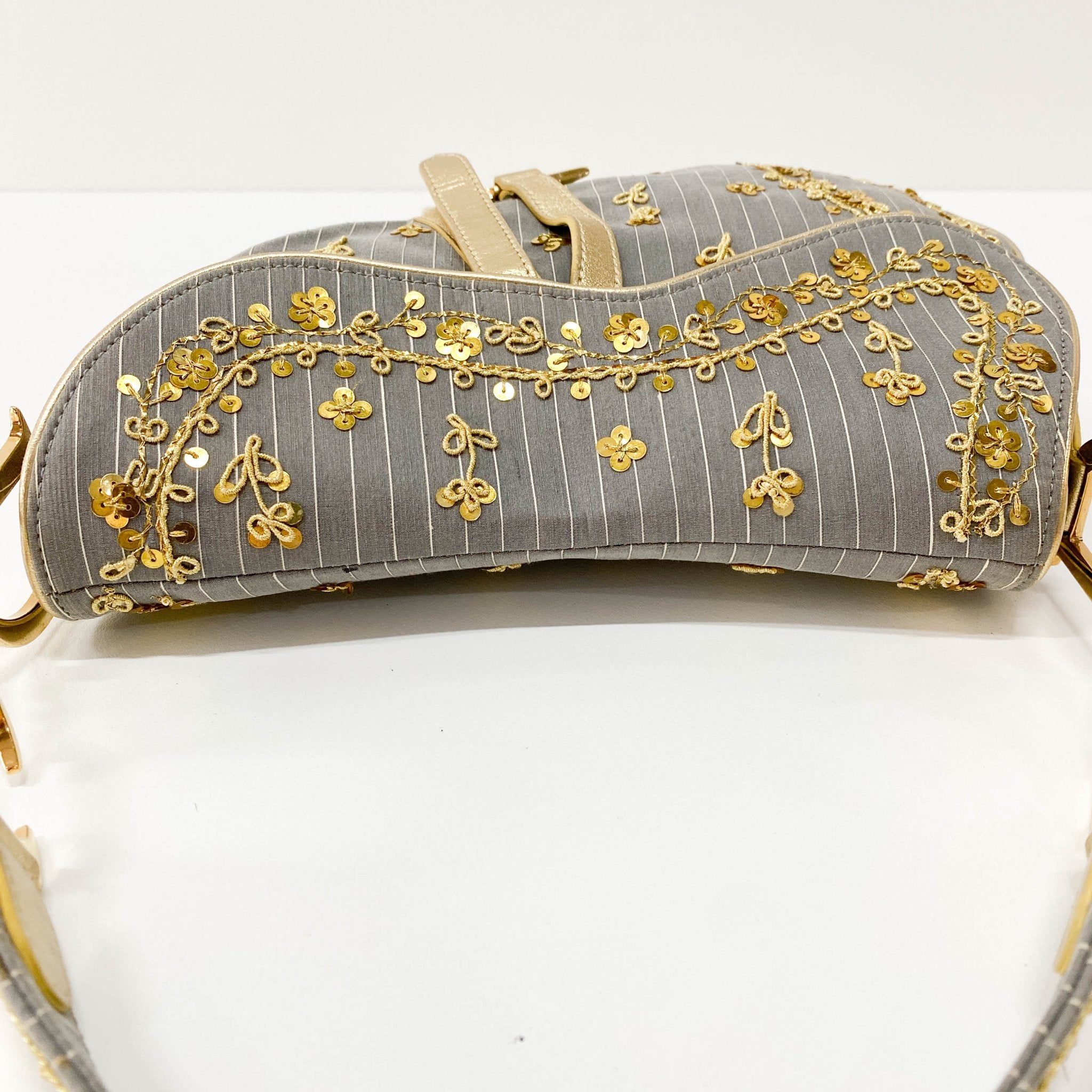 DIOR Grey Sequins Limited Edition Saddle Bag, in , Sold by HIVE PRELOVED - Shoulder Bags, ,