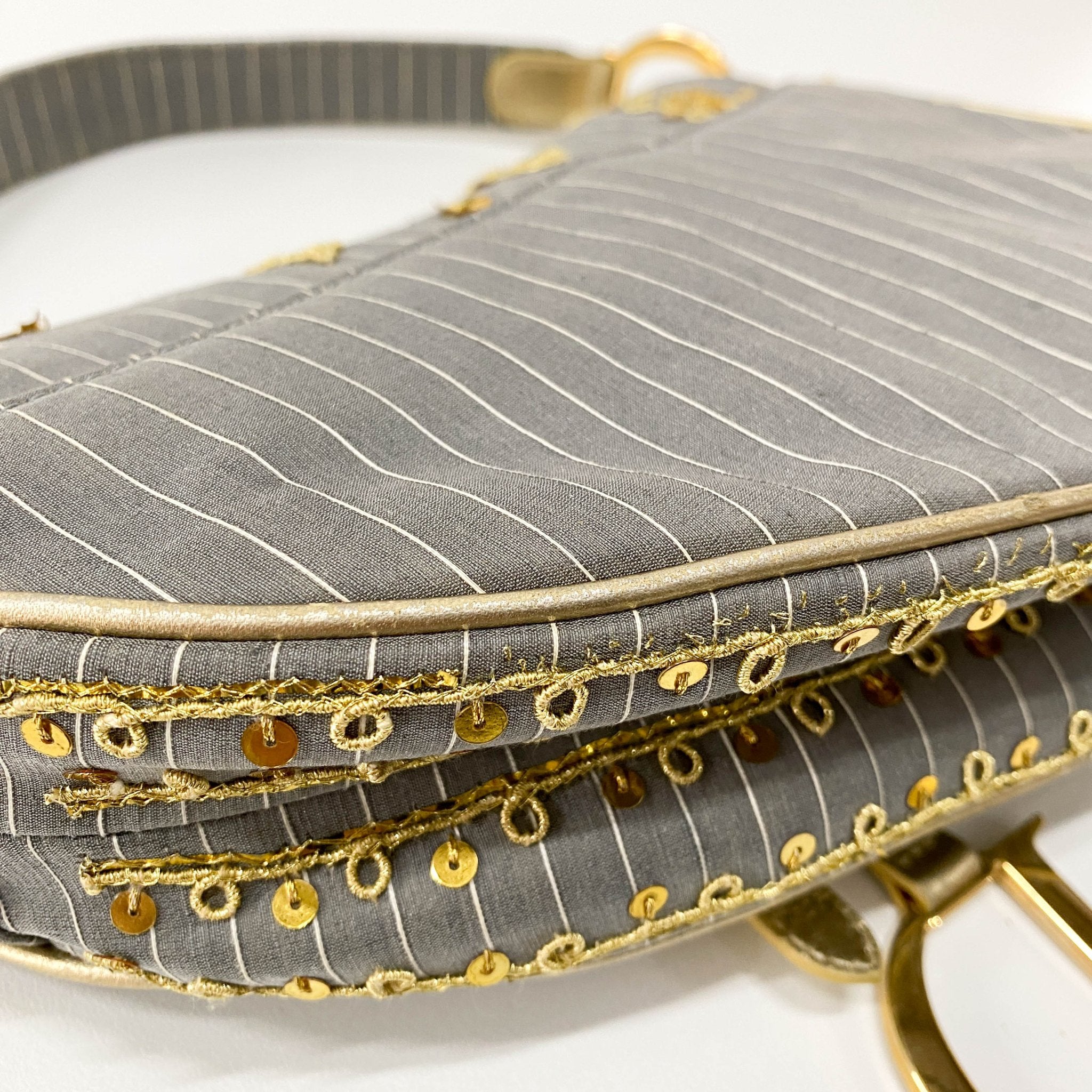 DIOR Grey Sequins Limited Edition Saddle Bag, in , Sold by HIVE PRELOVED - Shoulder Bags, ,