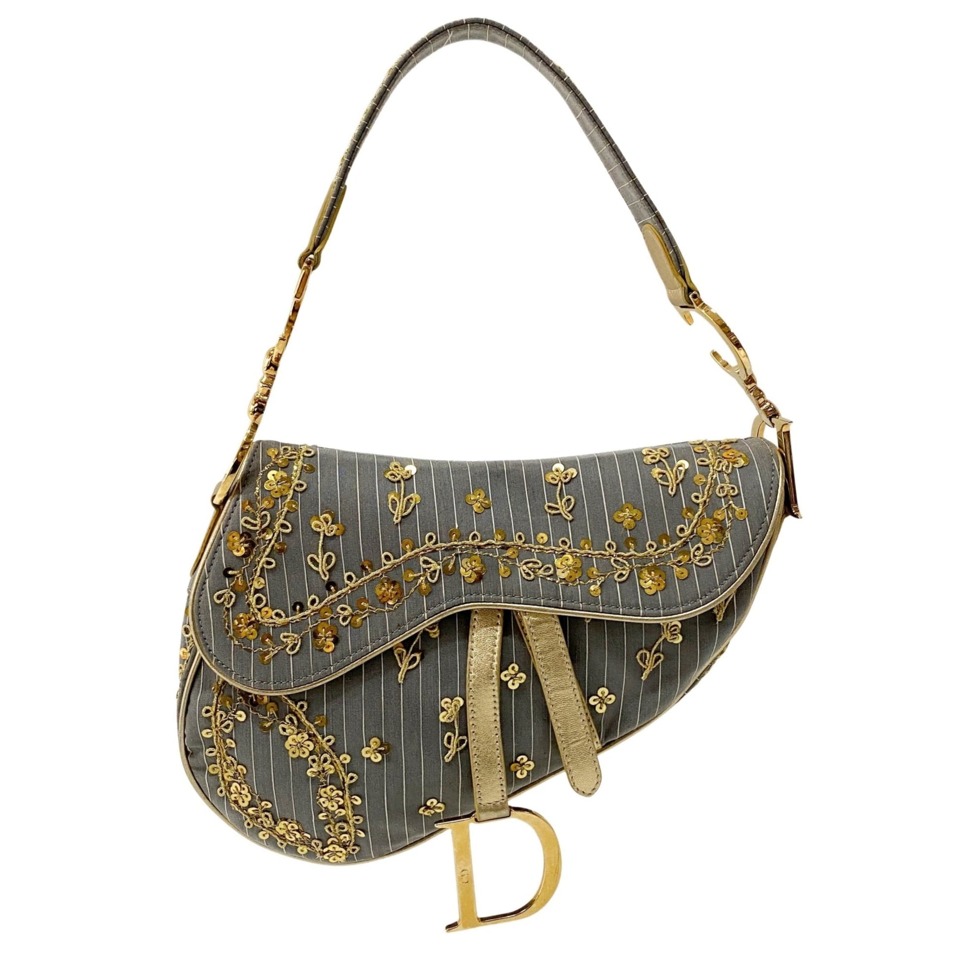 DIOR Grey Sequins Limited Edition Saddle Bag, in , Sold by HIVE PRELOVED - Shoulder Bags, ,