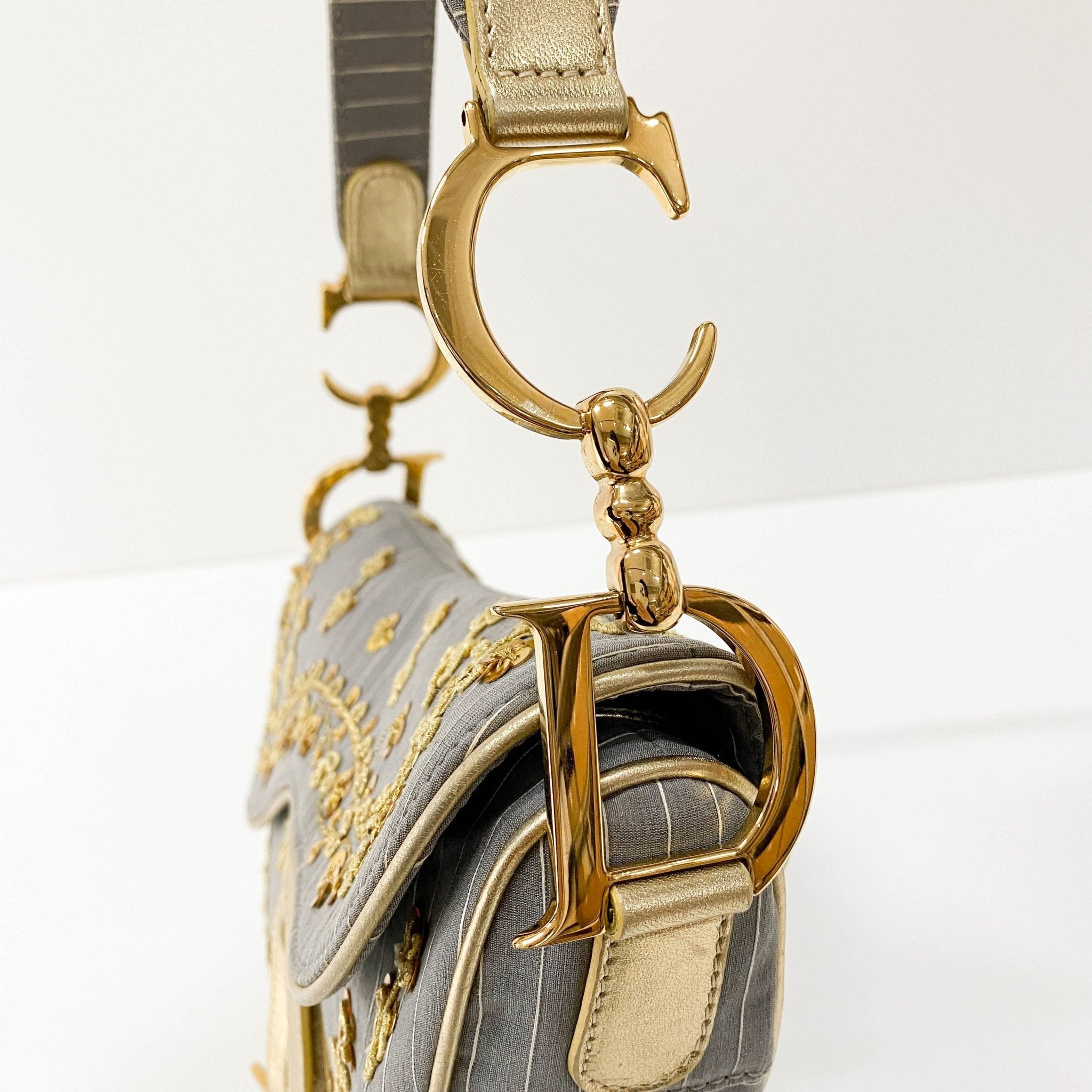 DIOR Grey Sequins Limited Edition Saddle Bag, in , Sold by HIVE PRELOVED - Shoulder Bags, ,