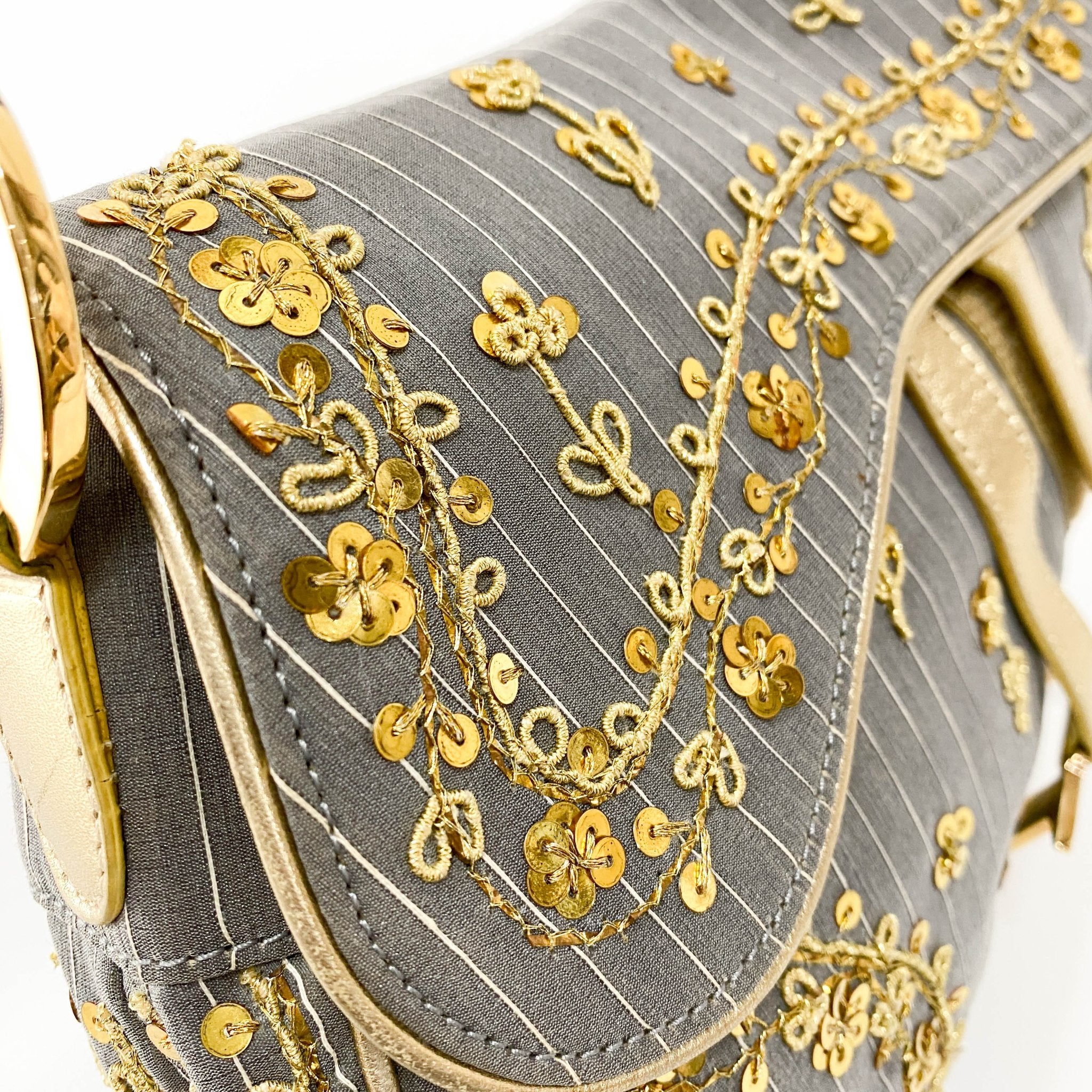 DIOR Grey Sequins Limited Edition Saddle Bag, in , Sold by HIVE PRELOVED - Shoulder Bags, ,