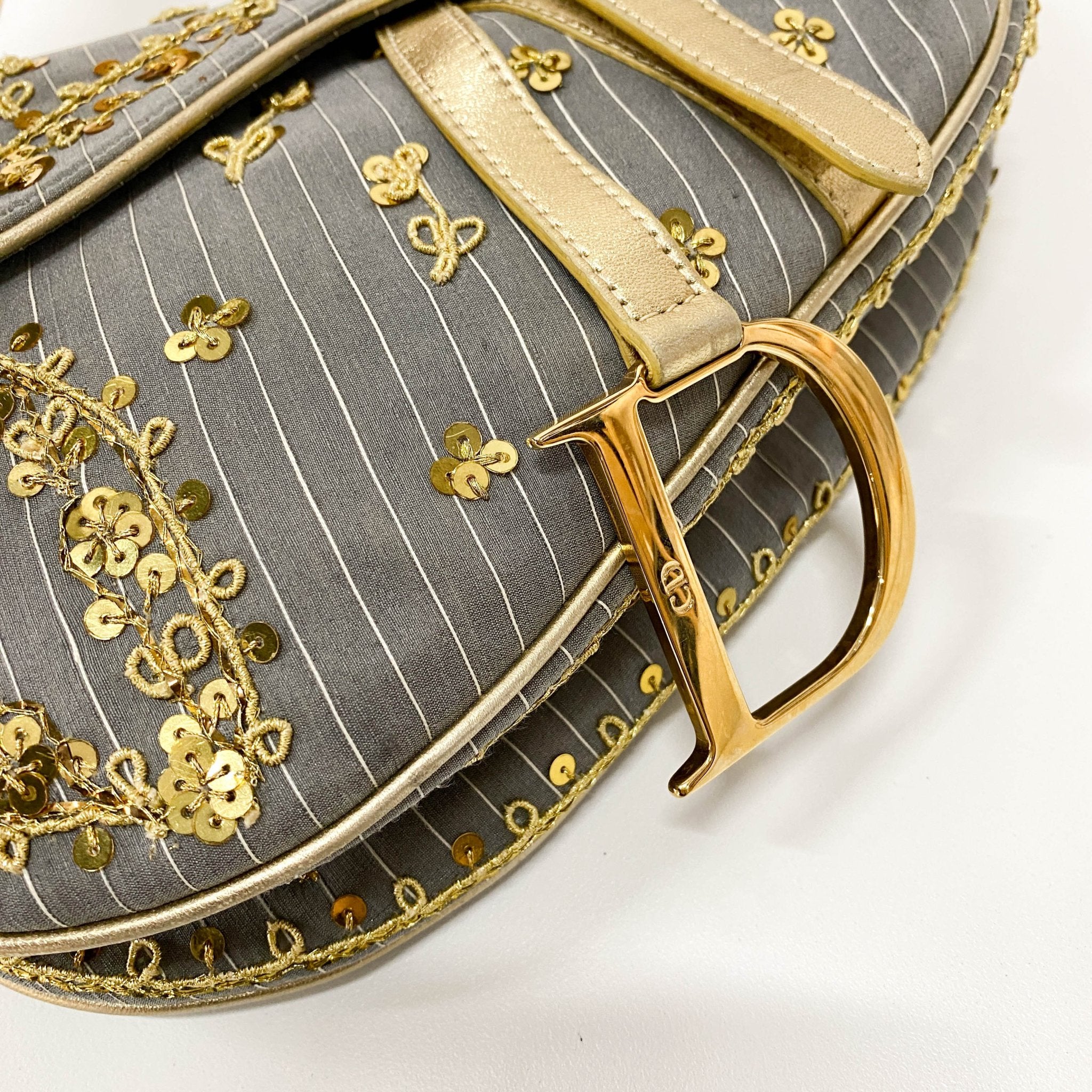 DIOR Grey Sequins Limited Edition Saddle Bag, in , Sold by HIVE PRELOVED - Shoulder Bags, ,