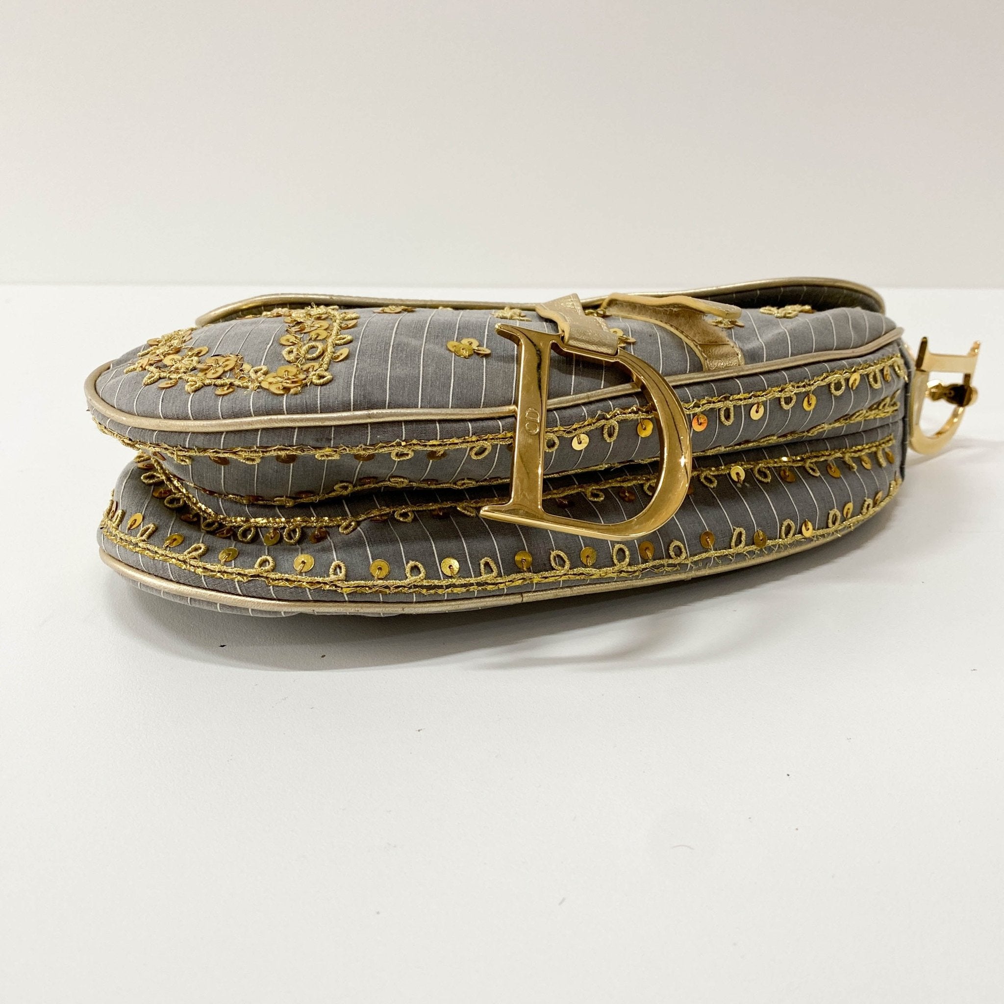 DIOR Grey Sequins Limited Edition Saddle Bag, in , Sold by HIVE PRELOVED - Shoulder Bags, ,