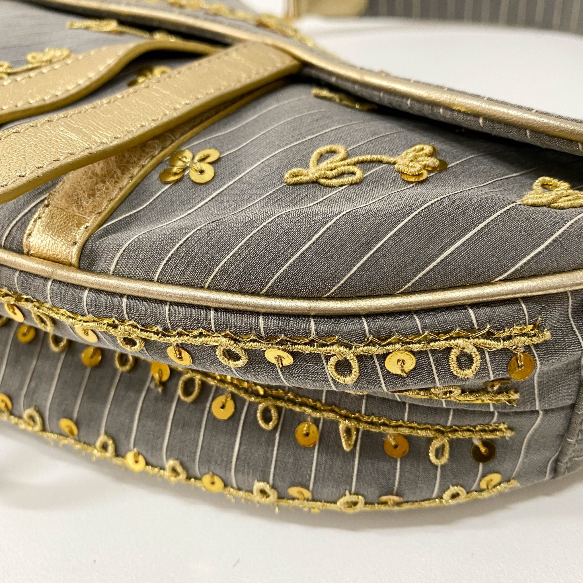 DIOR Grey Sequins Limited Edition Saddle Bag, in , Sold by HIVE PRELOVED - Shoulder Bags, ,