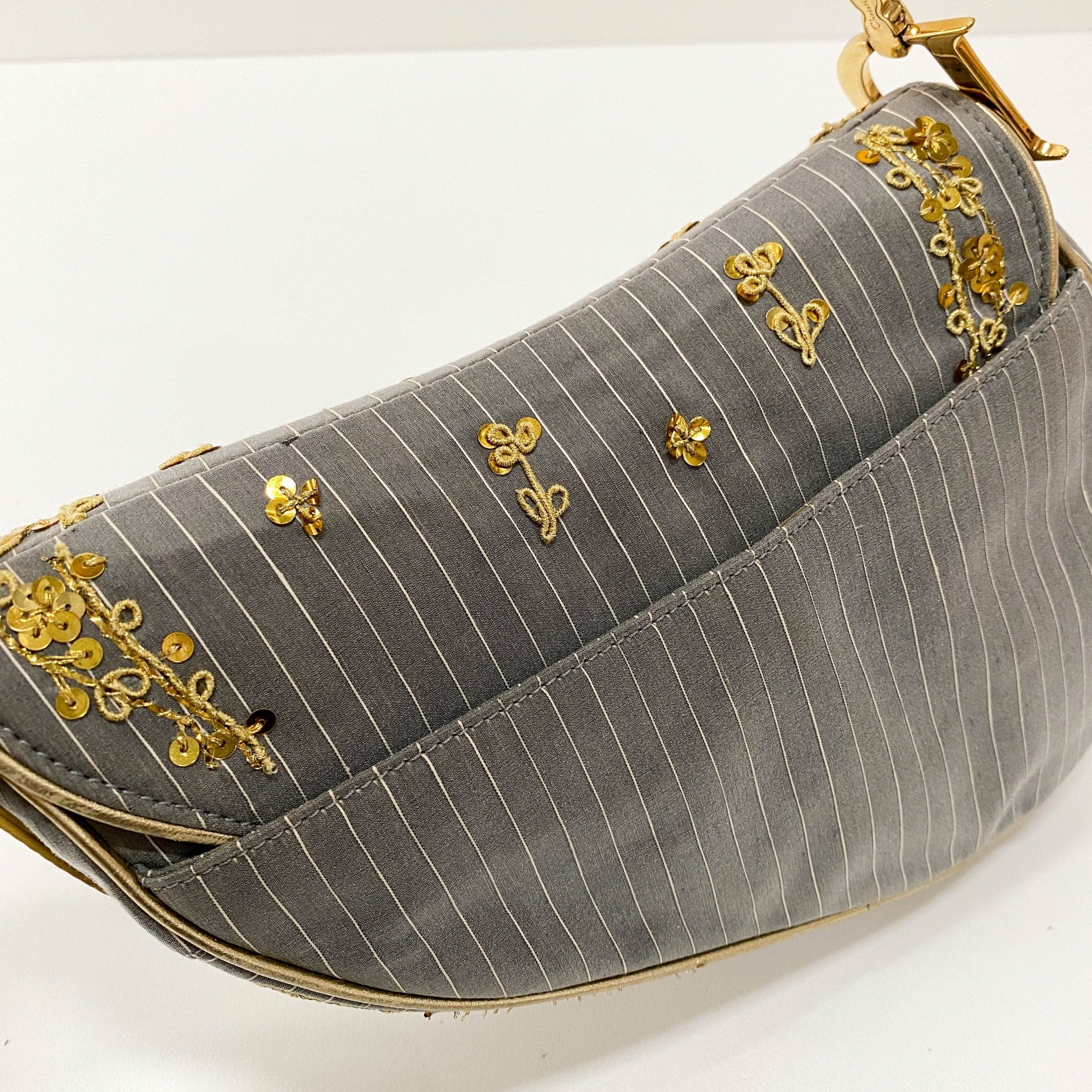 DIOR Grey Sequins Limited Edition Saddle Bag, in , Sold by HIVE PRELOVED - Shoulder Bags, ,