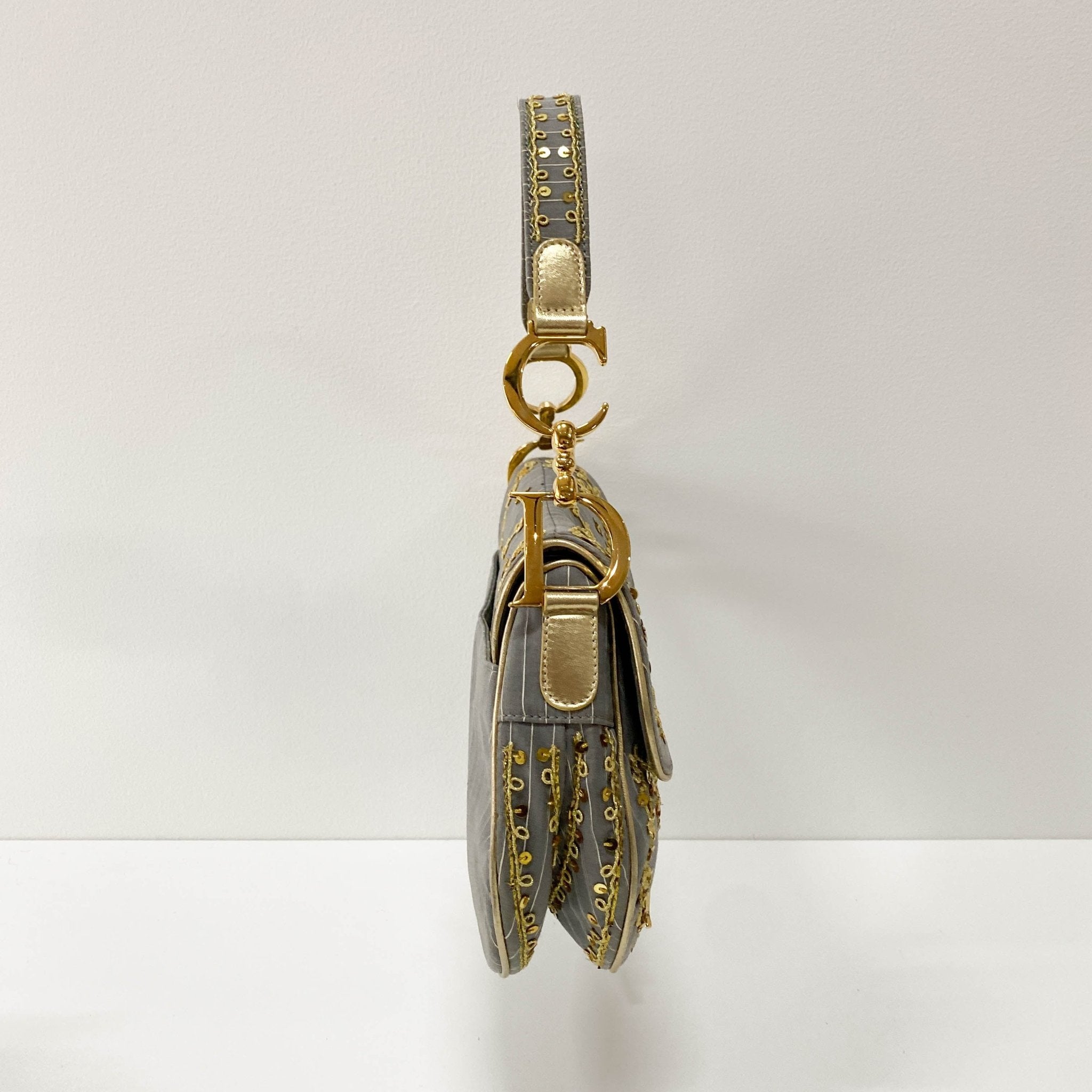 DIOR Grey Sequins Limited Edition Saddle Bag, in , Sold by HIVE PRELOVED - Shoulder Bags, ,