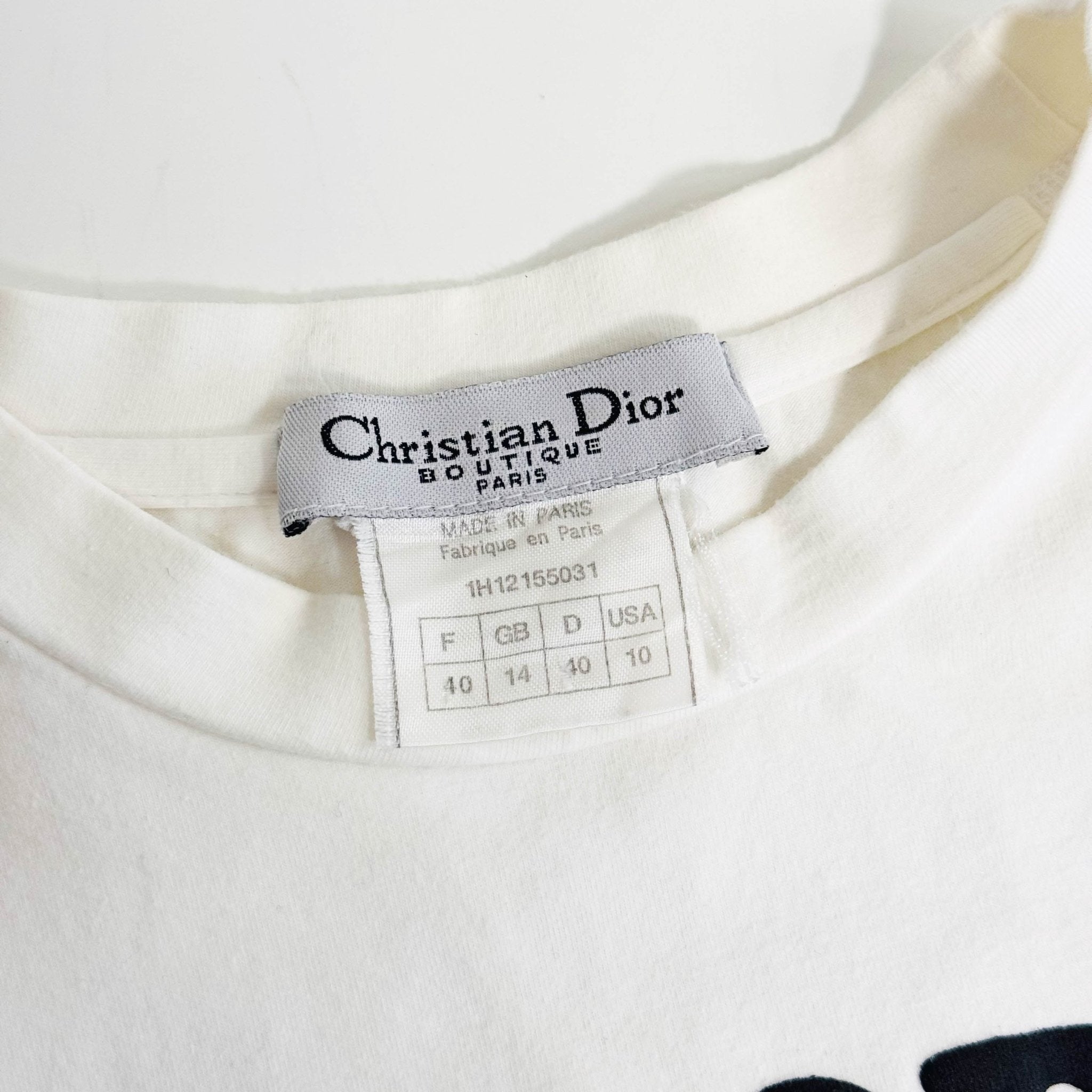 DIOR J'ADORE Dior Logo White T-Shirt, in , Sold by HIVE PRELOVED - Tops, ,
