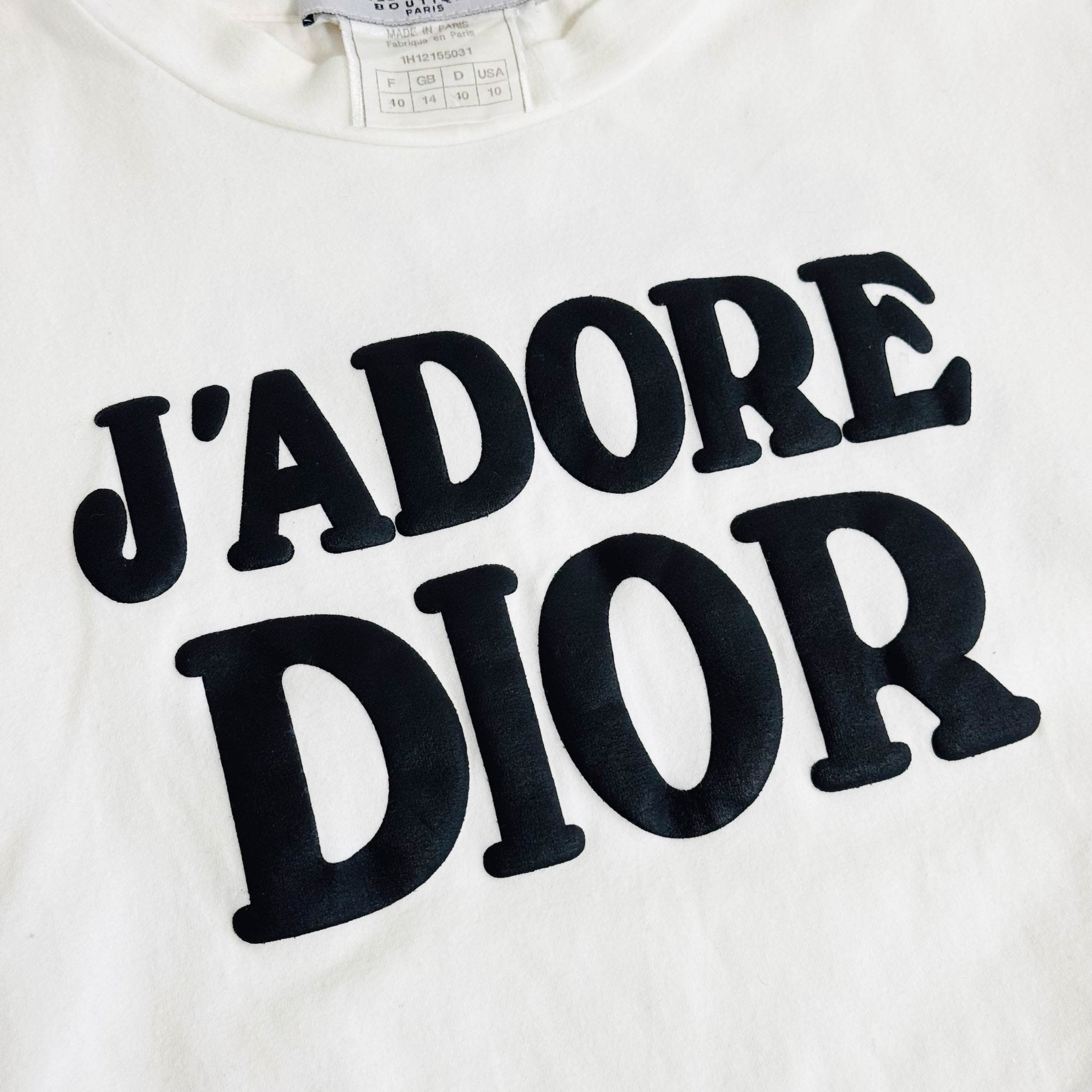 DIOR J'ADORE Dior Logo White T-Shirt, in , Sold by HIVE PRELOVED - Tops, ,
