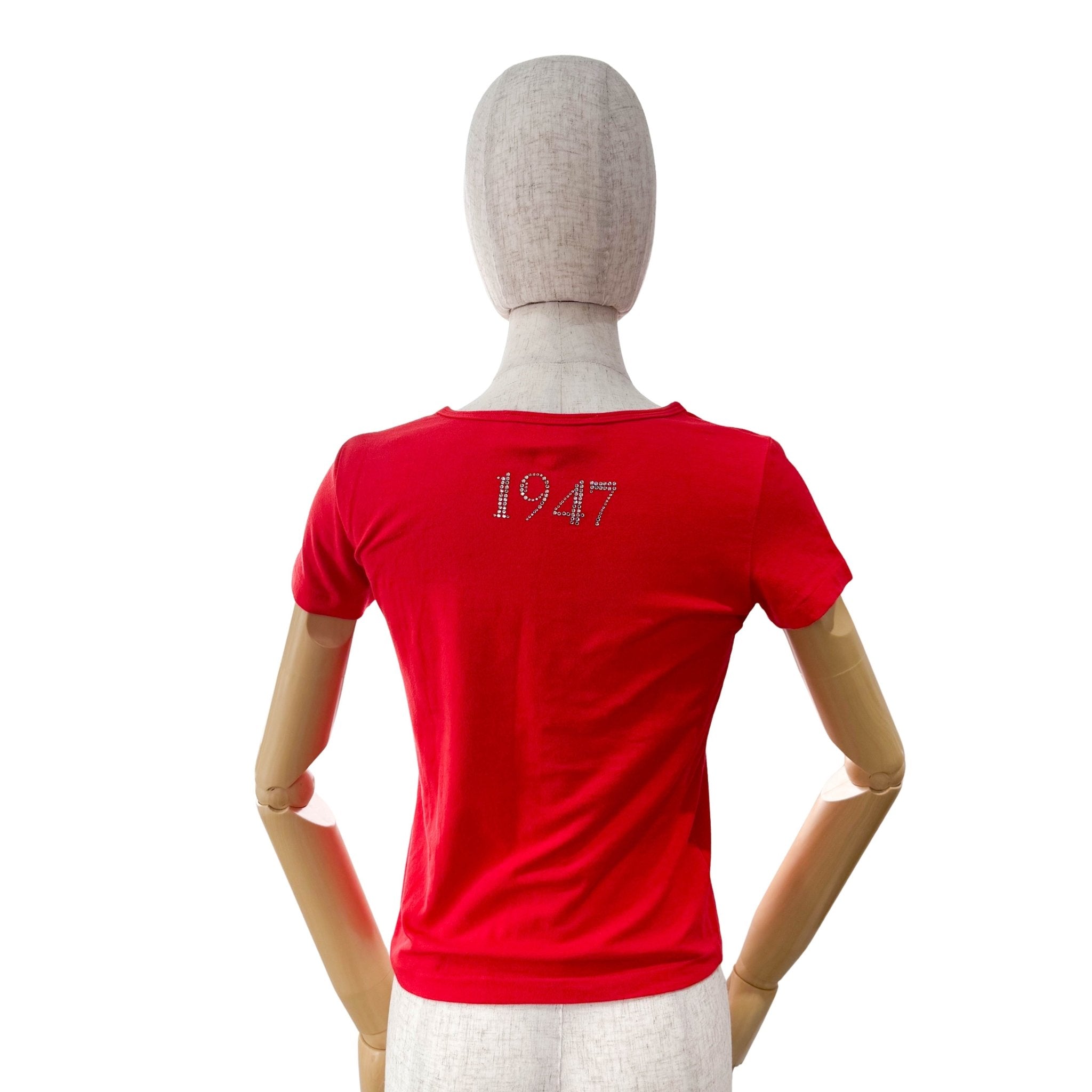 DIOR J'adore Dior Rhinestone Crystal Logo Red Top, in , Sold by HIVE PRELOVED - Tops, ,