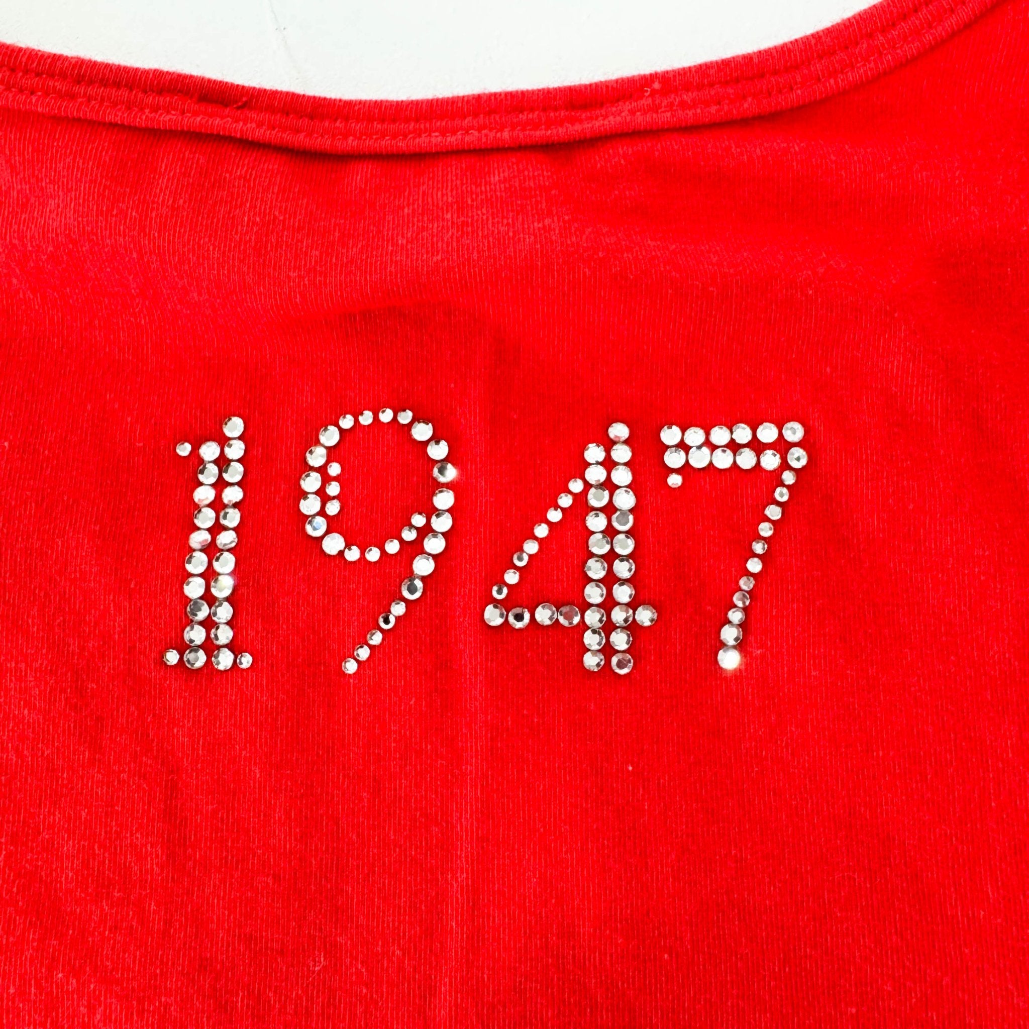 DIOR J'adore Dior Rhinestone Crystal Logo Red Top, in , Sold by HIVE PRELOVED - Tops, ,