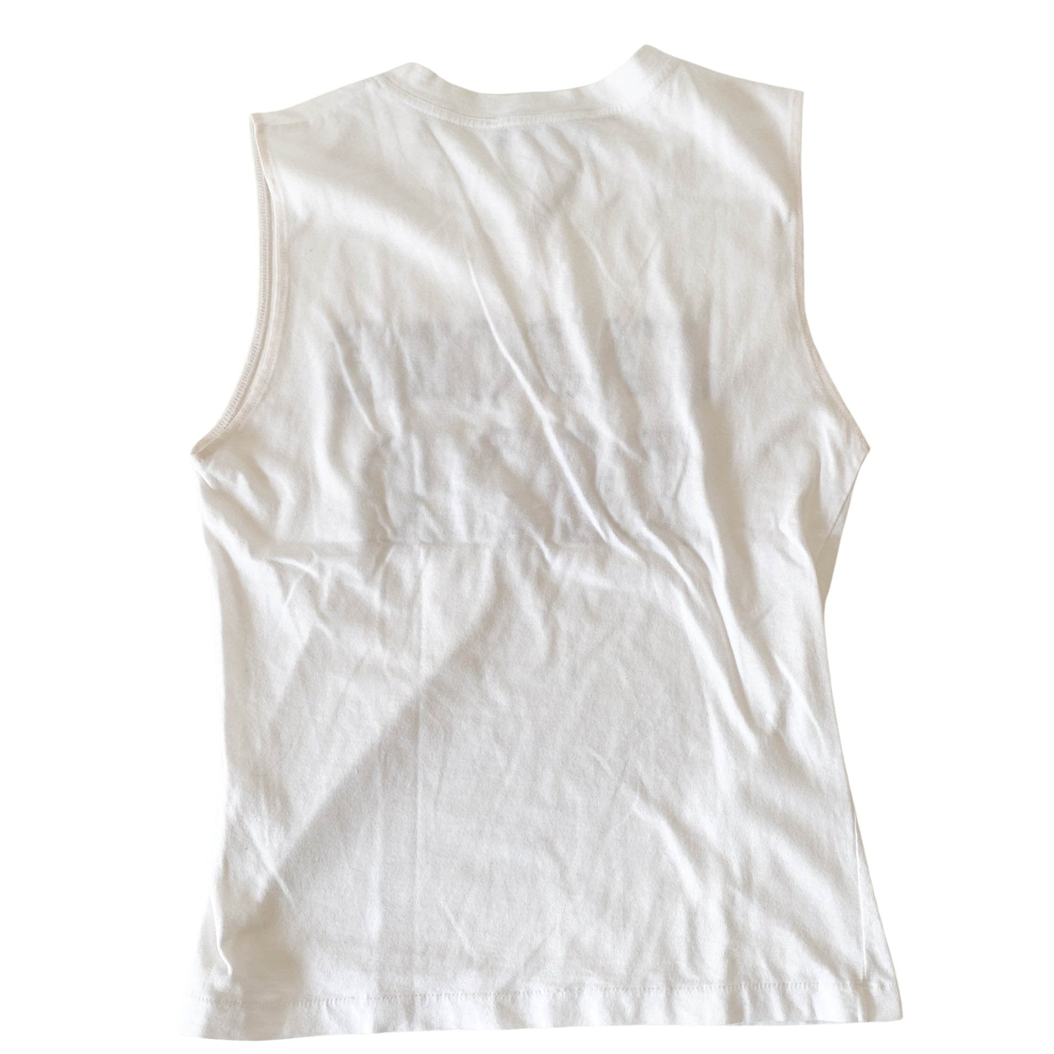 DIOR J'Adore Dior White Suede Embroided Patch TankTop, in , Sold by HIVE PRELOVED - Tops, ,