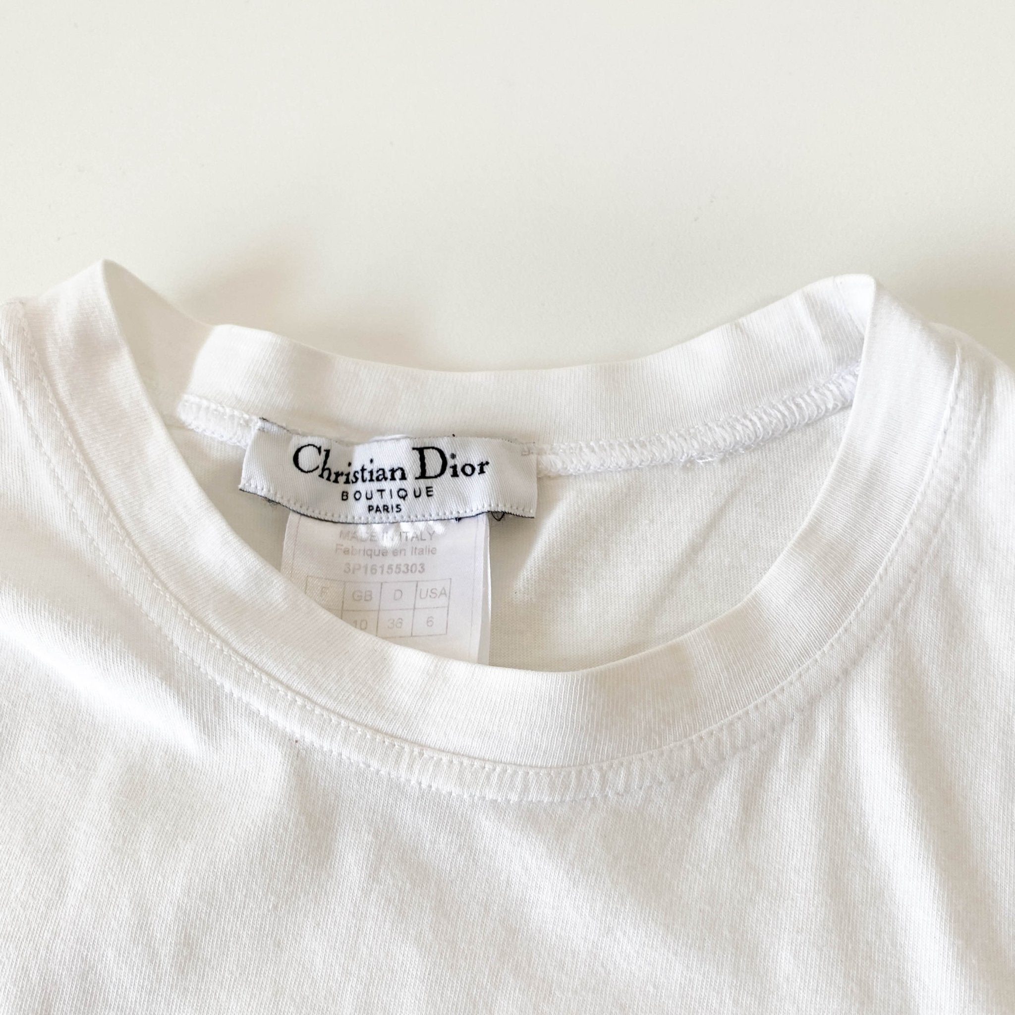 DIOR J'Adore Dior White Suede Embroided Patch TankTop, in , Sold by HIVE PRELOVED - Tops, ,