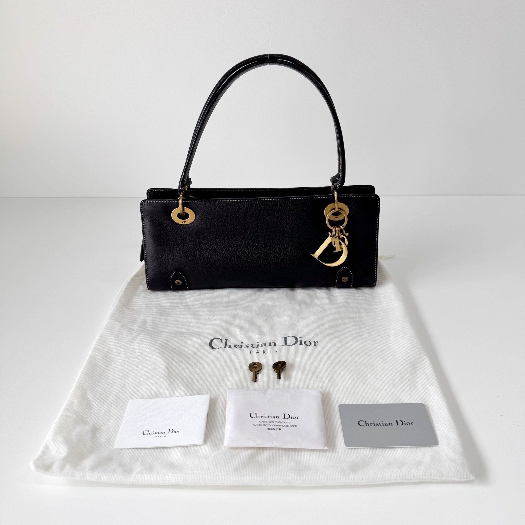 DIOR Lady Dior Black Leather Shoulder Bag, in , Sold by HIVE PRELOVED - Shoulder Bags, ,