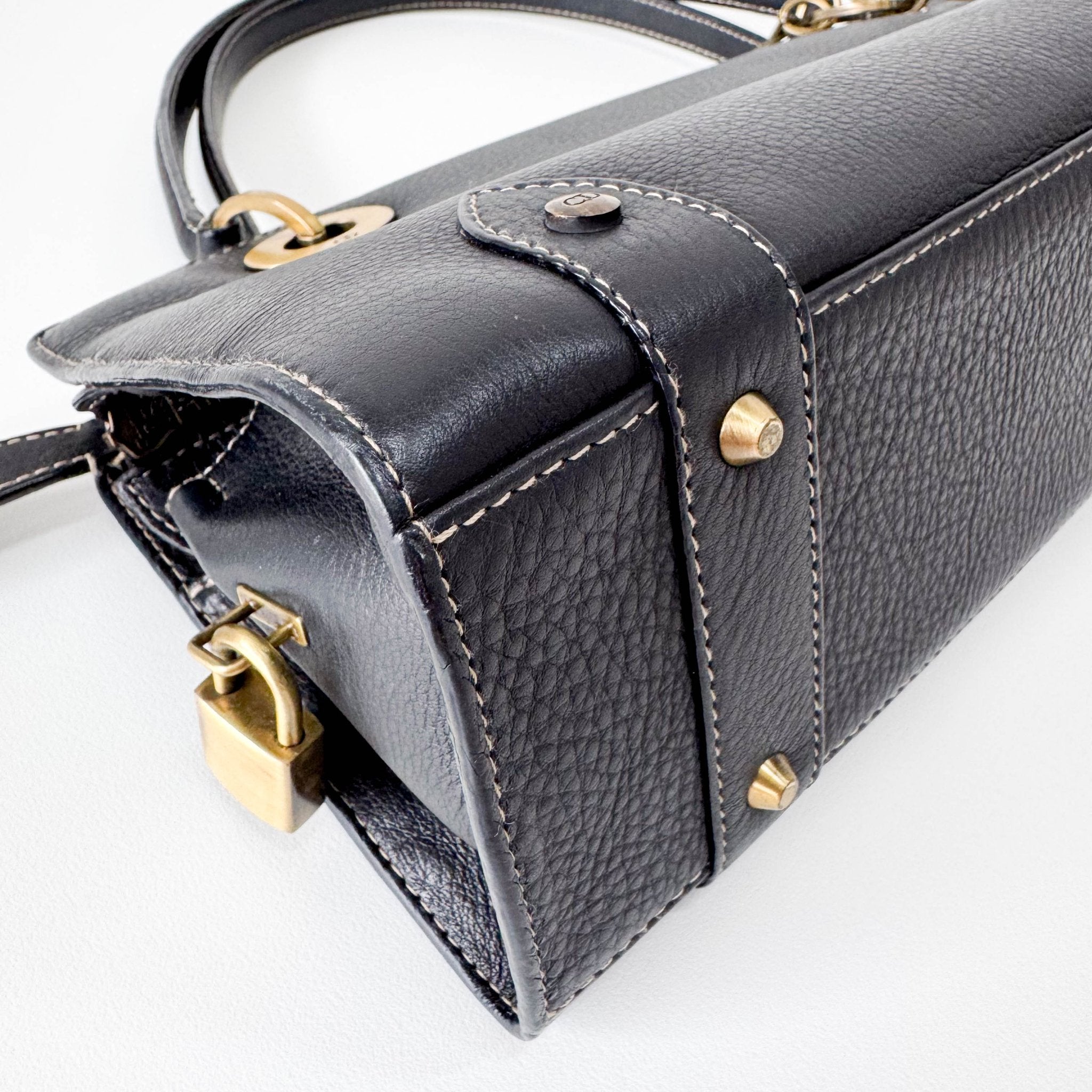 DIOR Lady Dior Black Leather Shoulder Bag, in , Sold by HIVE PRELOVED - Shoulder Bags, ,