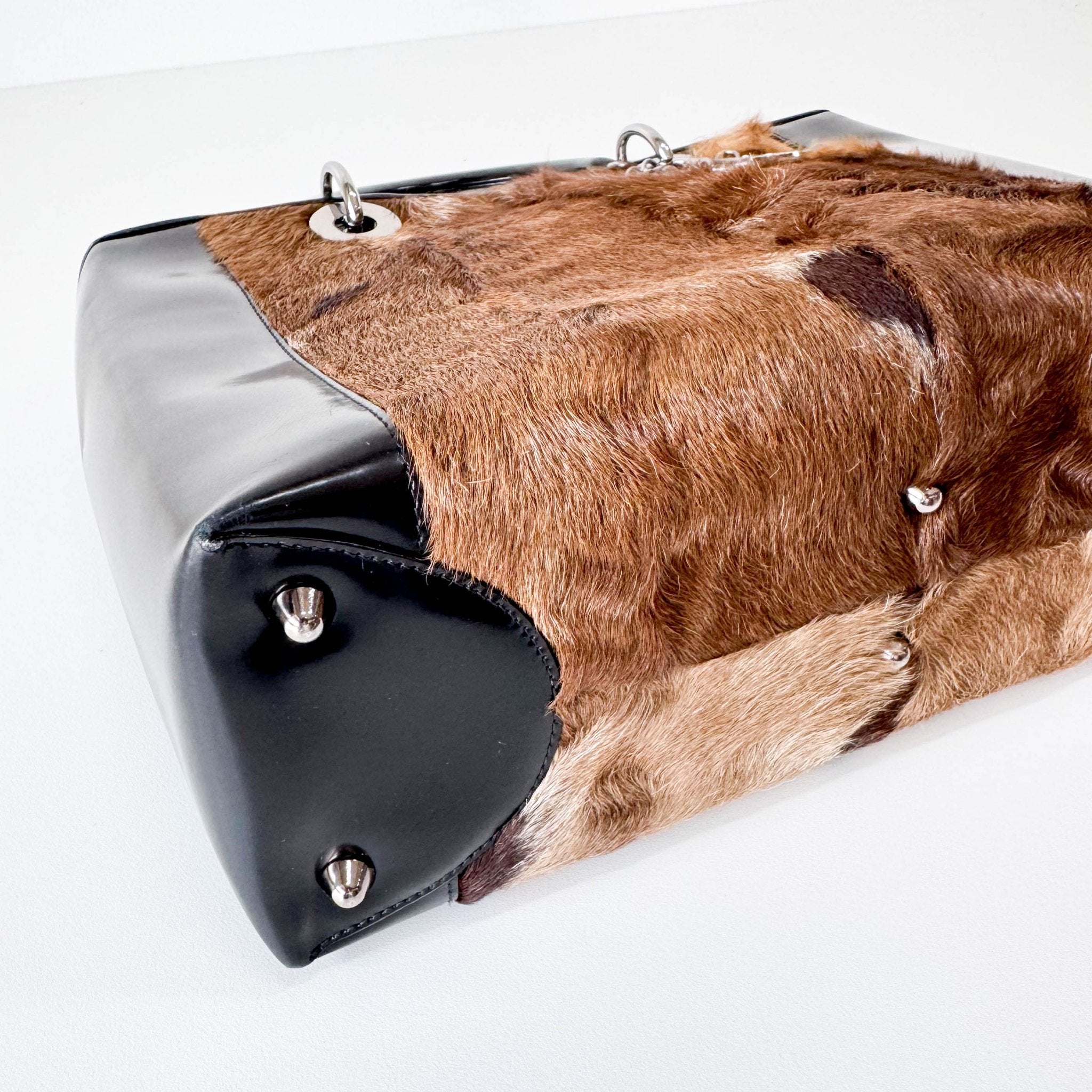 DIOR Lady Dior Brown Pony Hair Hand Bag, in , Sold by HIVE PRELOVED - Handle Bags, ,