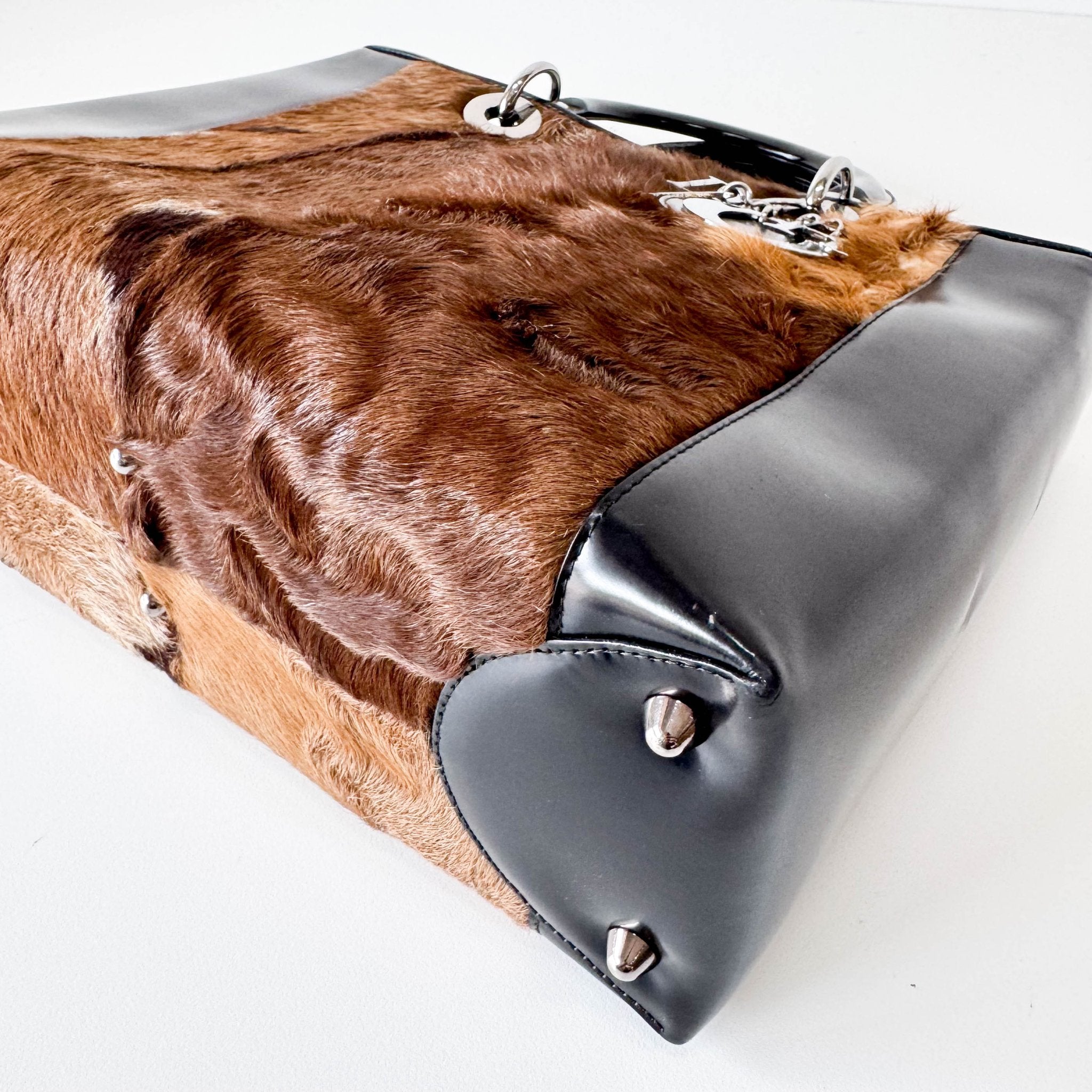 DIOR Lady Dior Brown Pony Hair Hand Bag, in , Sold by HIVE PRELOVED - Handle Bags, ,