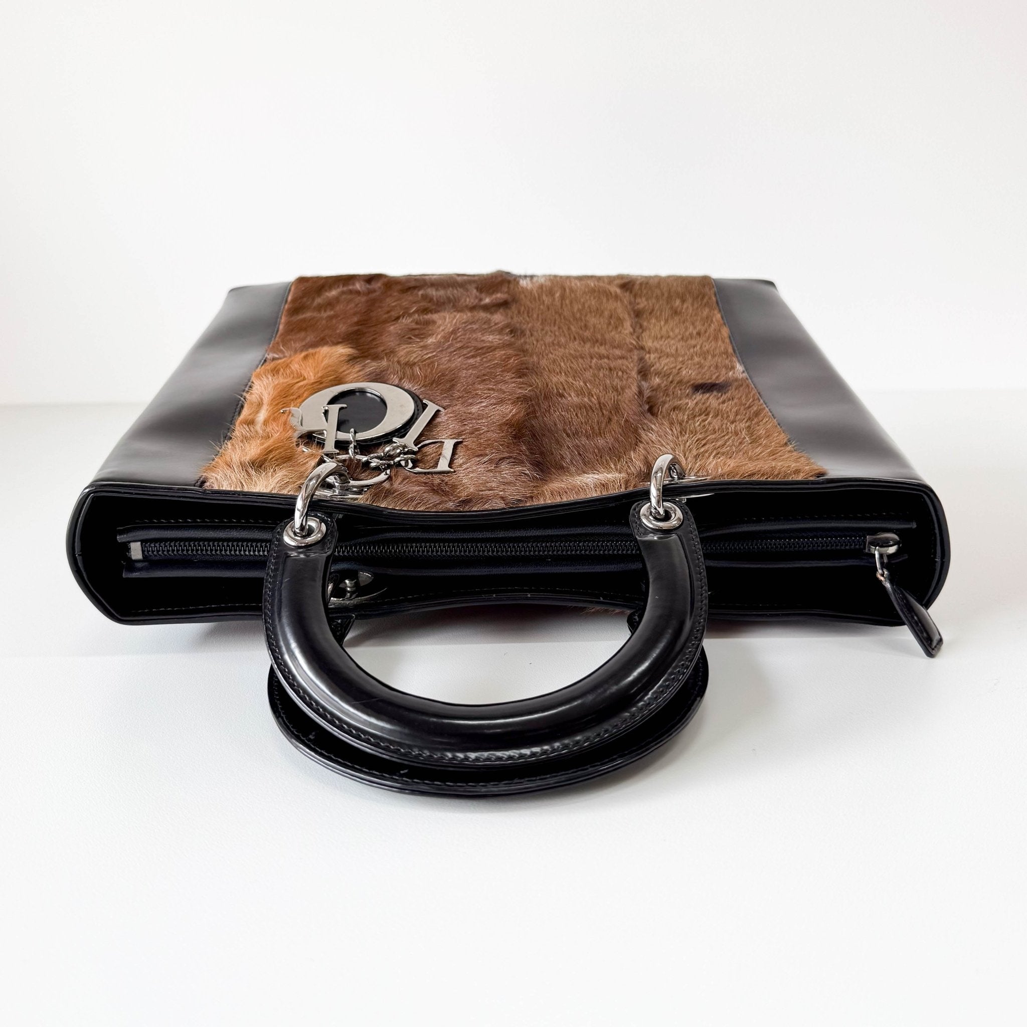 DIOR Lady Dior Brown Pony Hair Hand Bag, in , Sold by HIVE PRELOVED - Handle Bags, ,