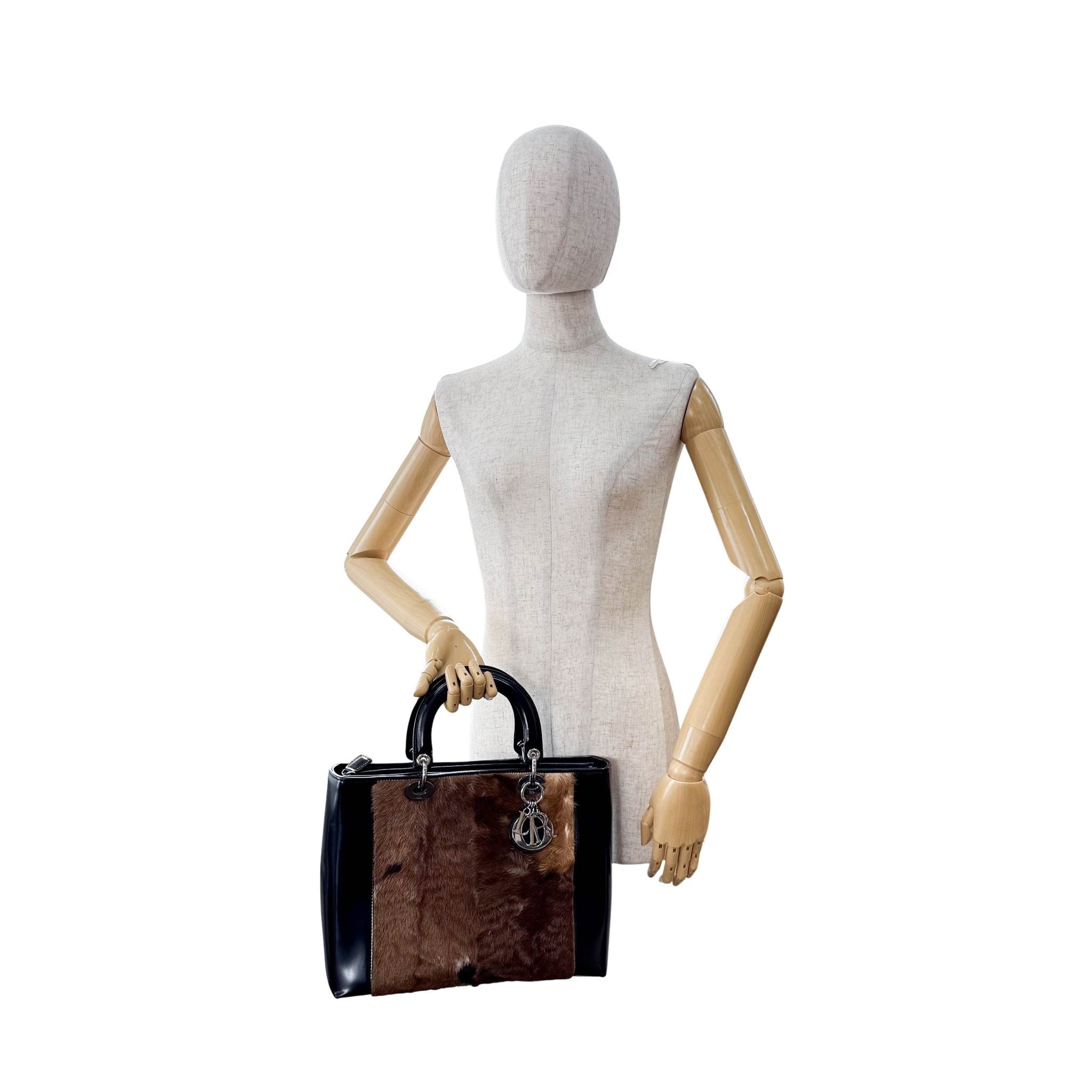 DIOR Lady Dior Brown Pony Hair Hand Bag, in , Sold by HIVE PRELOVED - Handle Bags, ,