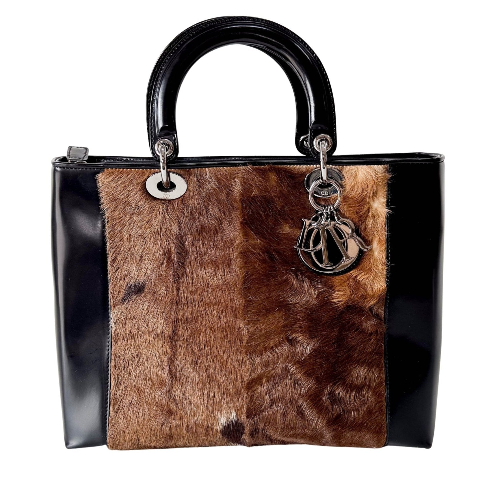 DIOR Lady Dior Brown Pony Hair Hand Bag, in , Sold by HIVE PRELOVED - Handle Bags, ,